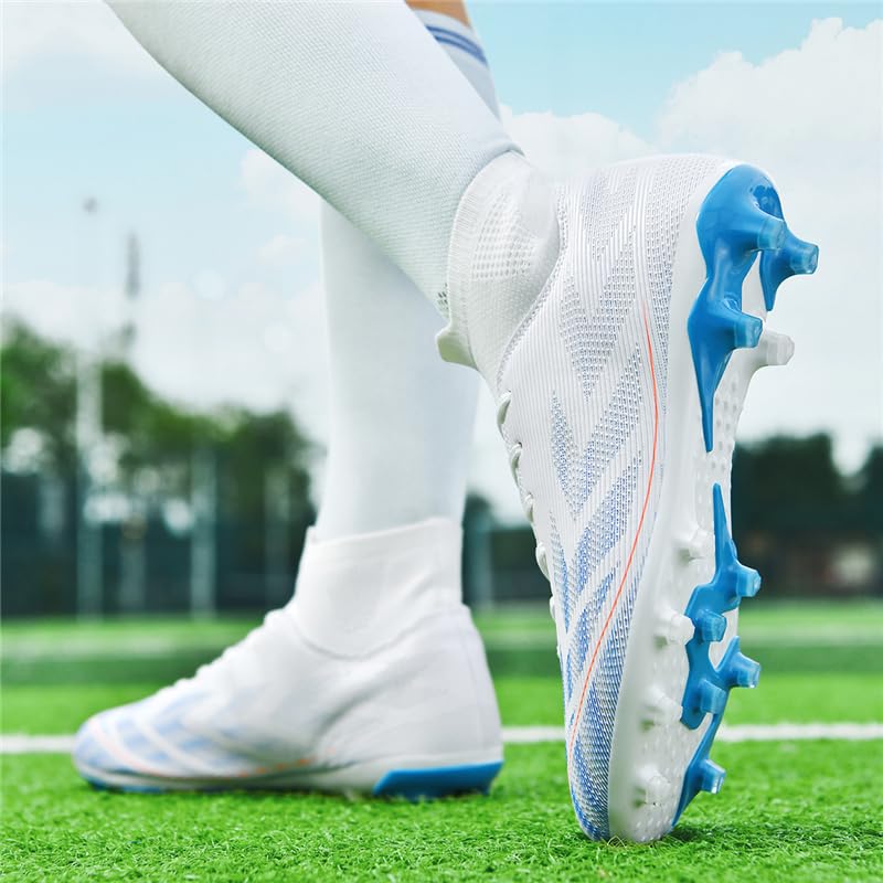 Men's Soccer Cleats Football Shoes for Mens Big Boys High-Top Spikes Shoes for Youth Professional Training Turf Indoor Outdoor Sneaker4