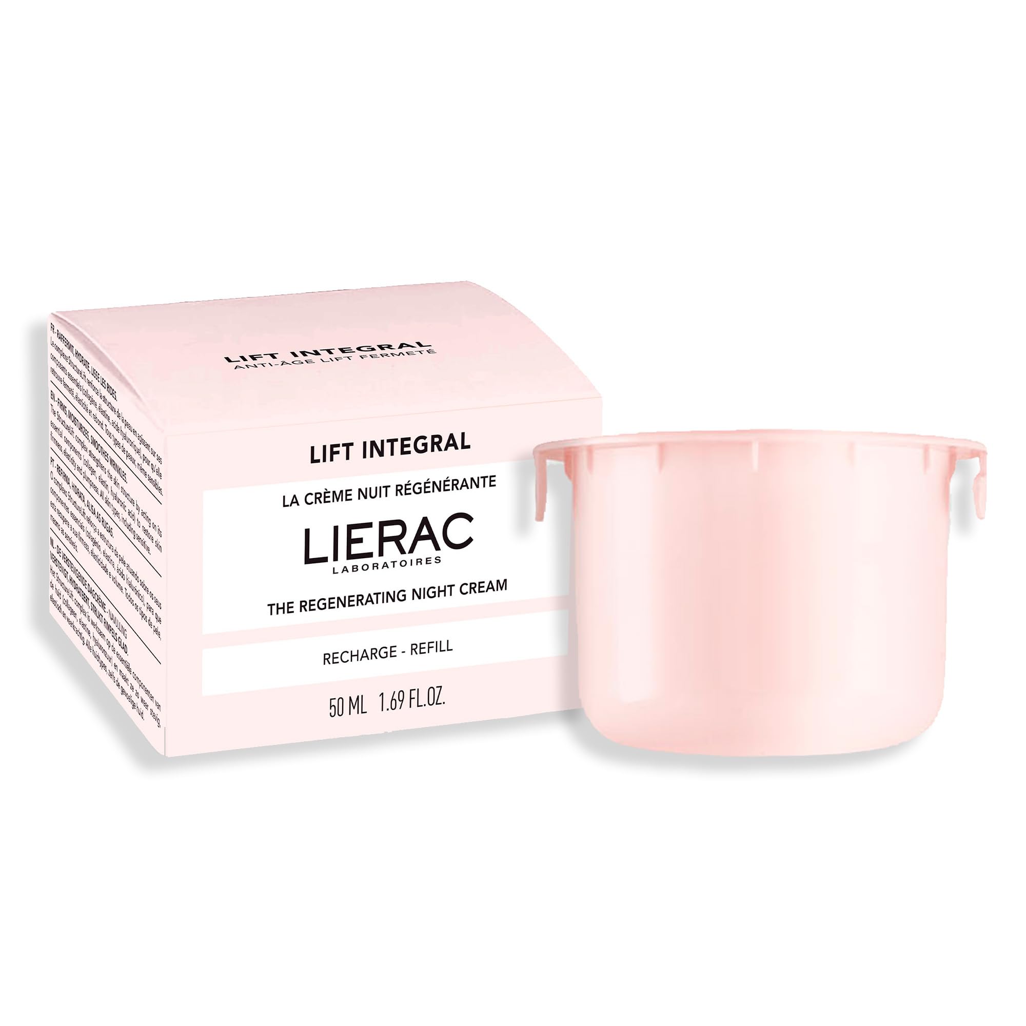 Lierac - Lift Intégral - Recarga La Crema de Noche Regeneradora 50ml - Regenera - Nutre - Alisa las Arrugas - 97% Ingredientes Naturales - Todo Tipo de Pieles