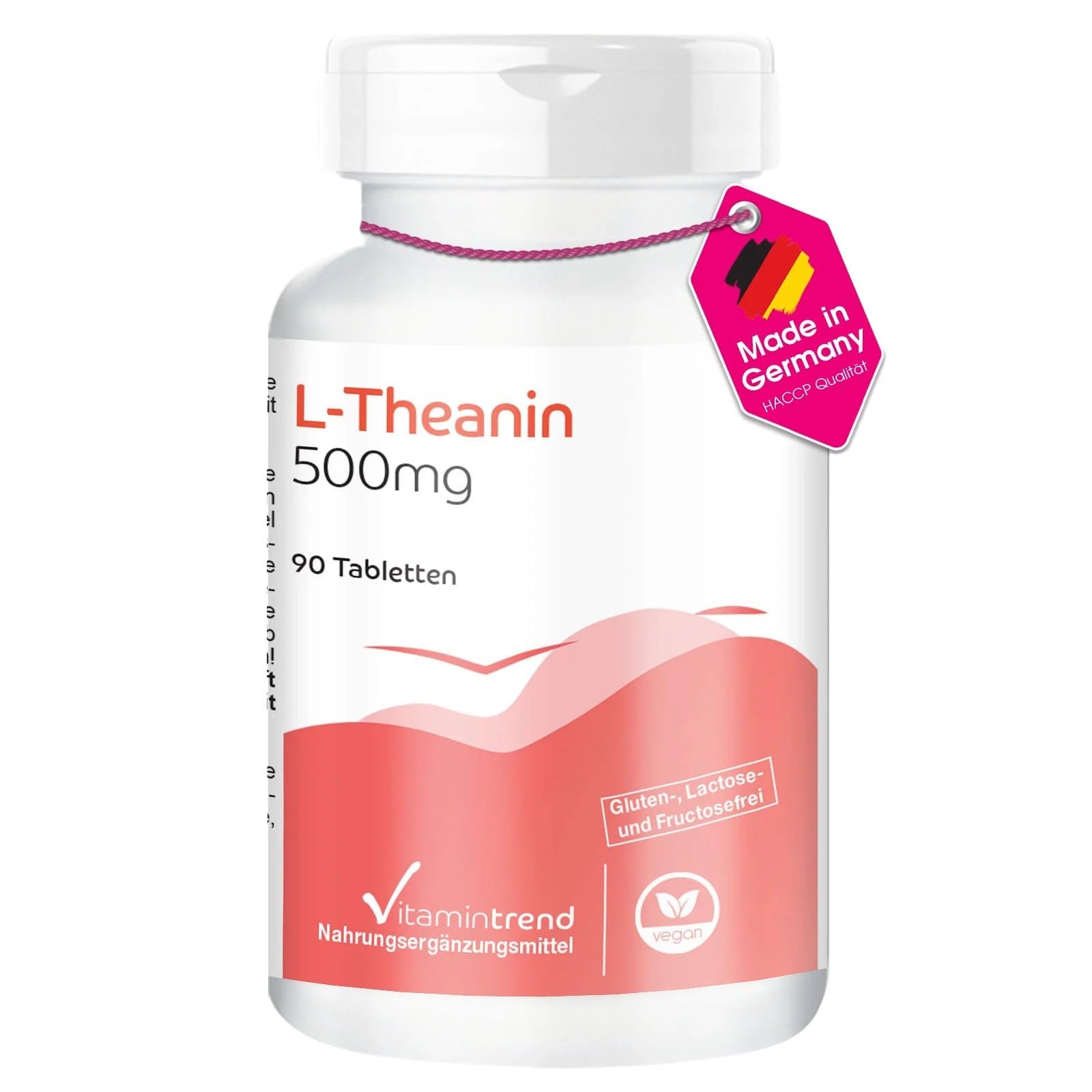  Vitamintrend L-Theanin hochdosiert 500mg, 90 Tabletten, Entspannung und Konzentration steigern
| Vitamintrend L-Theanin