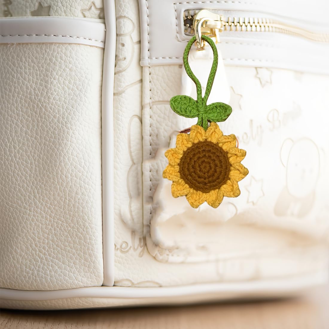 ZKGYUS decorazioni auto, Girasole fatto a mano Specchio retrovisore, per auto Accessori Appesi Ornamenti Carino accessori auto donna Decorazioni Interni Auto Automotive Interni Regali Estetici