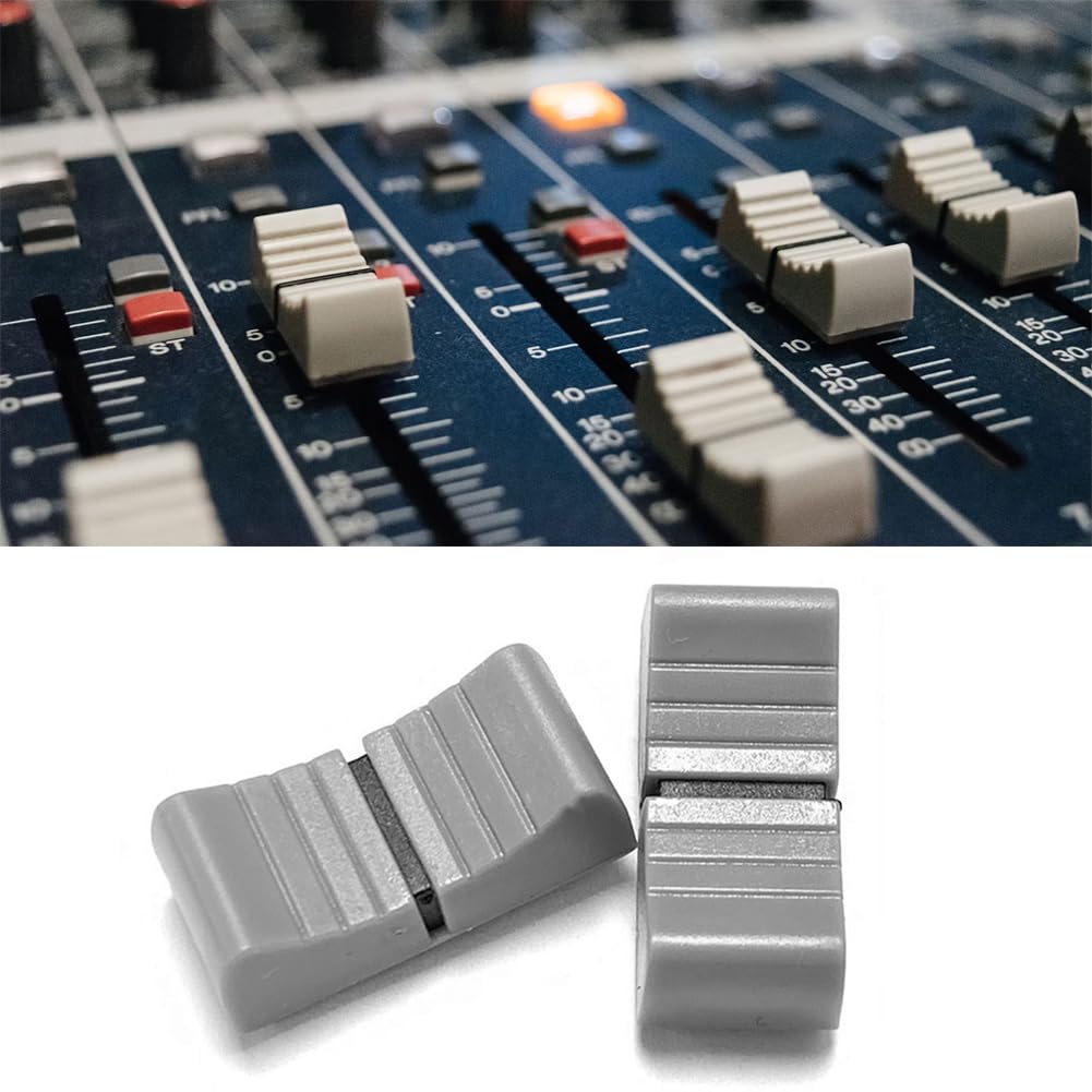 DRESSOOS 5pièces Boutons Curseur Fader Noirs Rechange Pour Console De Mixage DJ Accessoires Studio Enregistrement Et Facile à Installer
