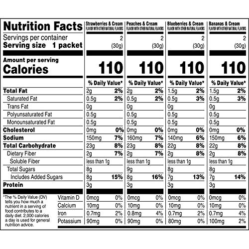 Image of Quaker Instant Oatmeal, Fruit & Cream Variety Pack, 8 Count(Pack of 2)