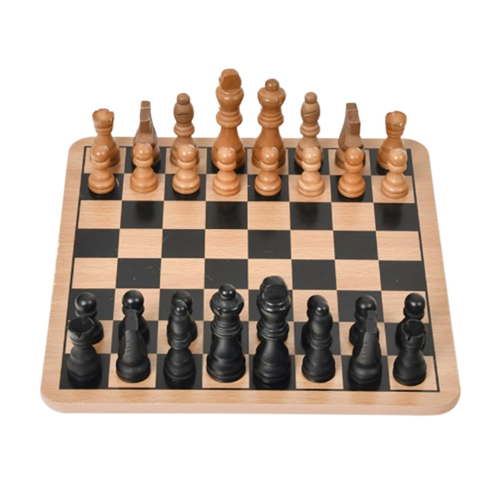 Jeu de société 3 en 1, Jeu de Dames d'échecs Tic Tac Toe échecs
