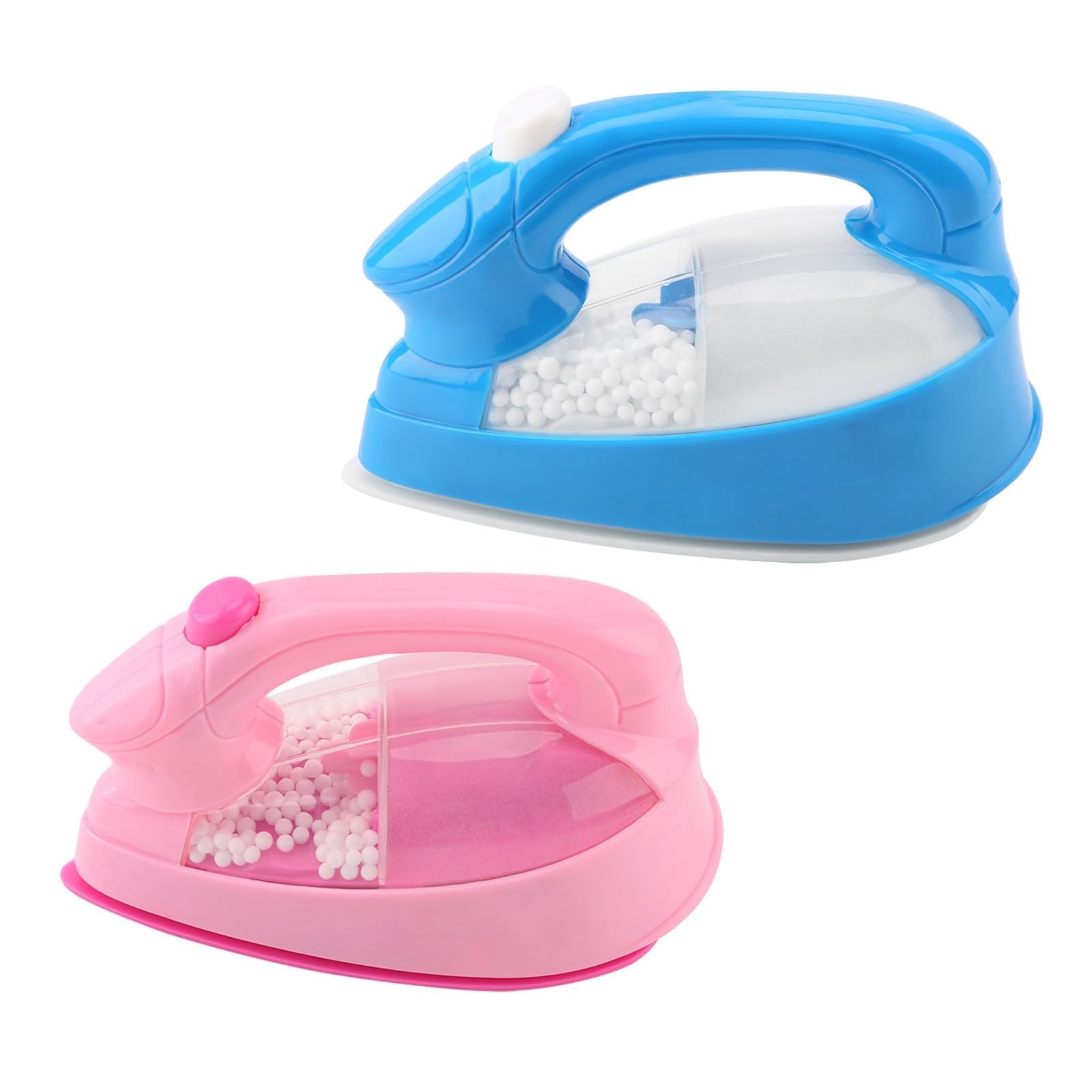 Marhynchus Mini Electric Iron Kids Toy, Simulation Electric Iron with Light and Spinning Sponge, Safe and Pink Toy for Children's Housework Experience