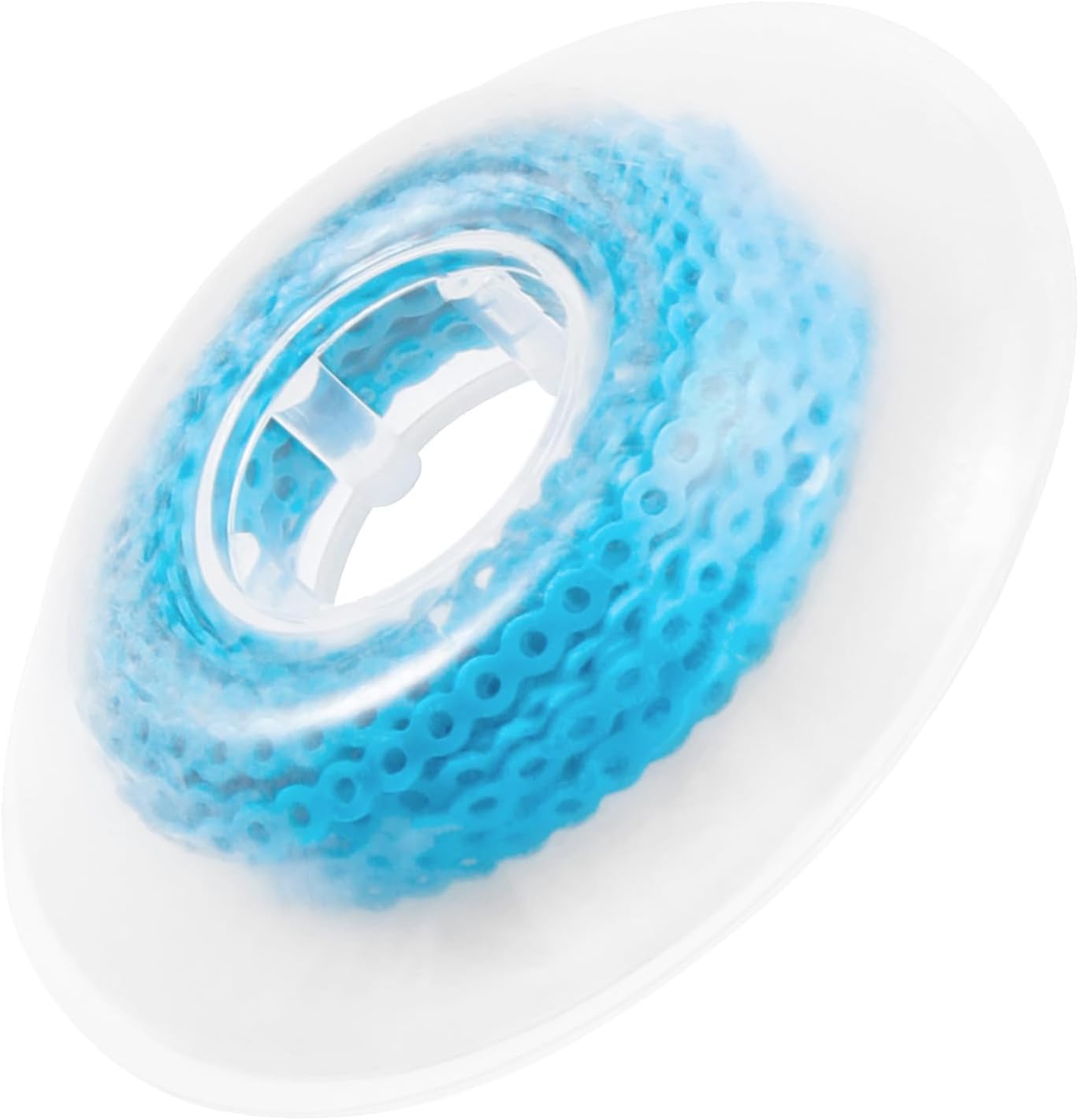Annhua Orthodontics Plastic Power Chain, Dental Elastic Chain Orthodontic Spool Elastic Powerchain for Braces - Long, Light Blue - 2# - 15ft/Roll