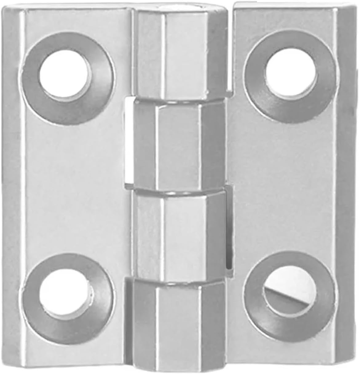 Butt Hinge Distribution Box Electrical Cabinet Door Hinge Zinc Alloy Furniture Hardware Silver Heavy-Duty Industrial Hinge(Silver 40X40MM)