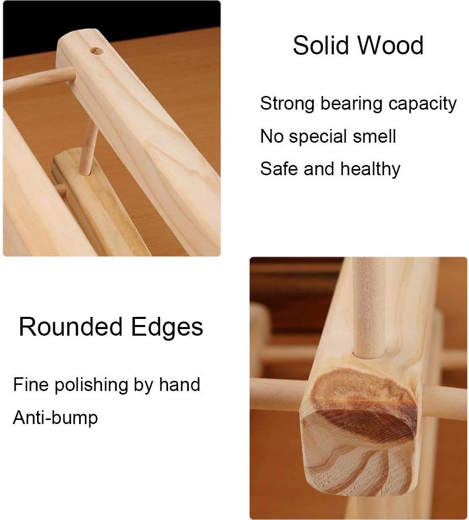 Wood Wine Rack Countertop Wine Rack- Freestanding Table Top Stackable Wine Storage Cabinet Counter Top Wine Holder - Natural Pine Wooden