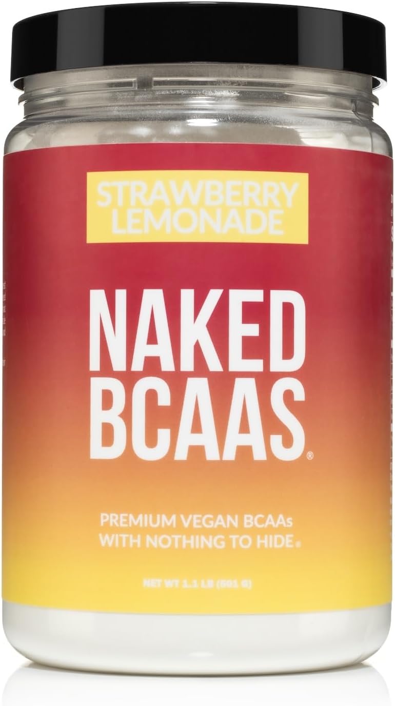 Strawberry Lemonade BCAAs Amino Acids Powder, 100% Pure 2:1:1 Formula, Vegan Branched Chain Amino Acids, Instantized All Natural BCAA Powder Supplement - 501 Grams, 34 Servings