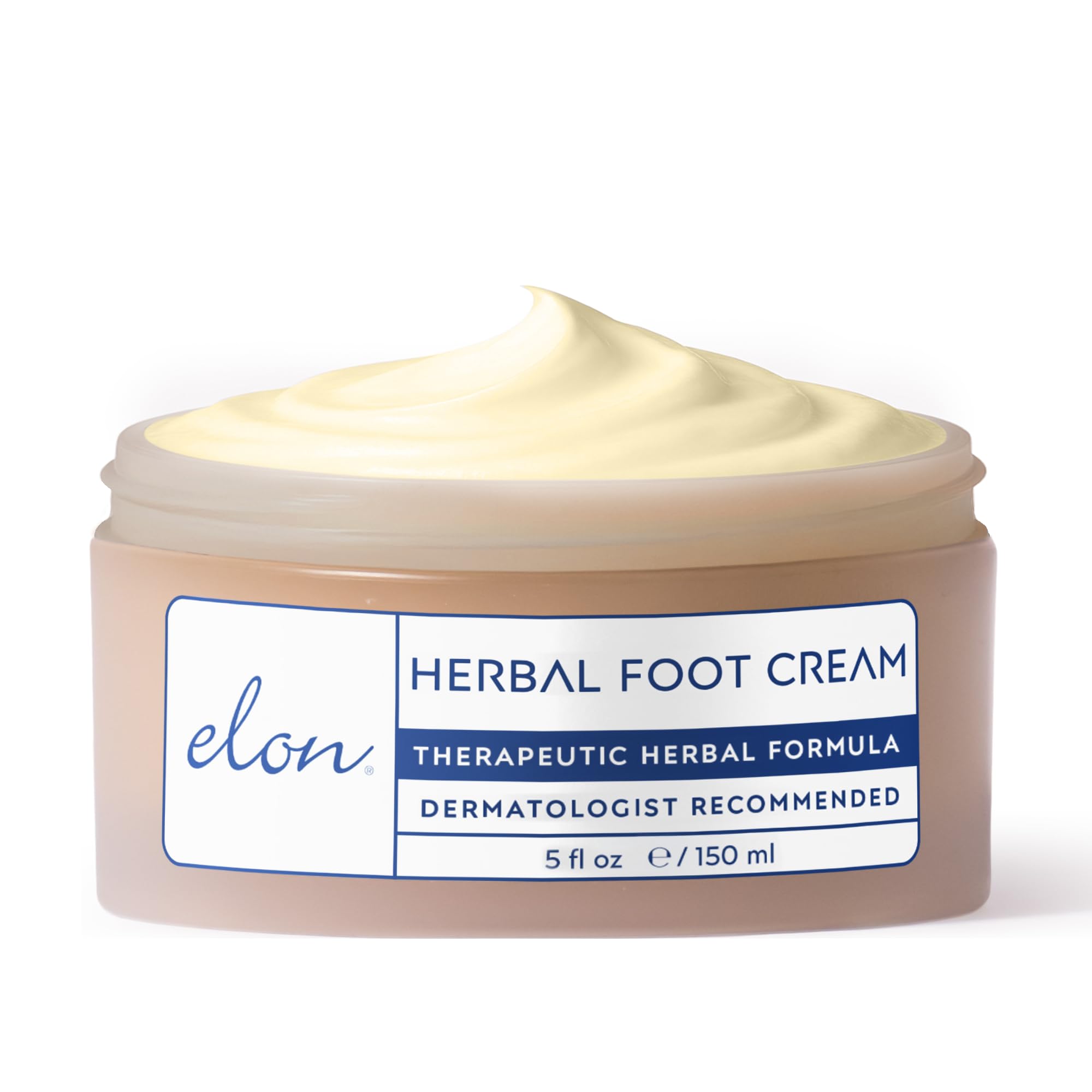 Elon Herbal Foot Cream (5 oz.) – Hydrating Foot Healing Cream w/Vitamin E & Green Tea Extract – Moisturizing & Instant Relief – For Dry Cracked Feet 5 Ounce (Pack of 1)