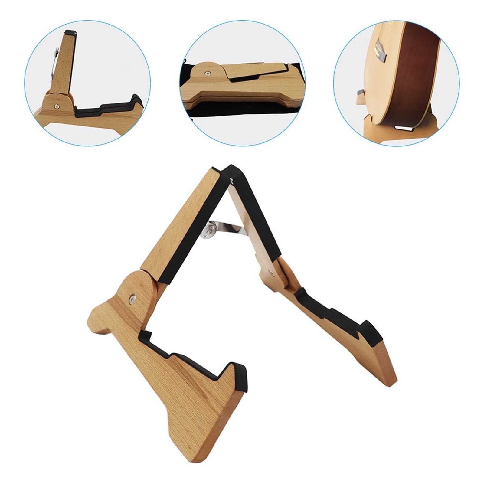 Gitarrenständer aus Holz Gitarrenständer, robuster Holzrahmen, stabile Unterstützung