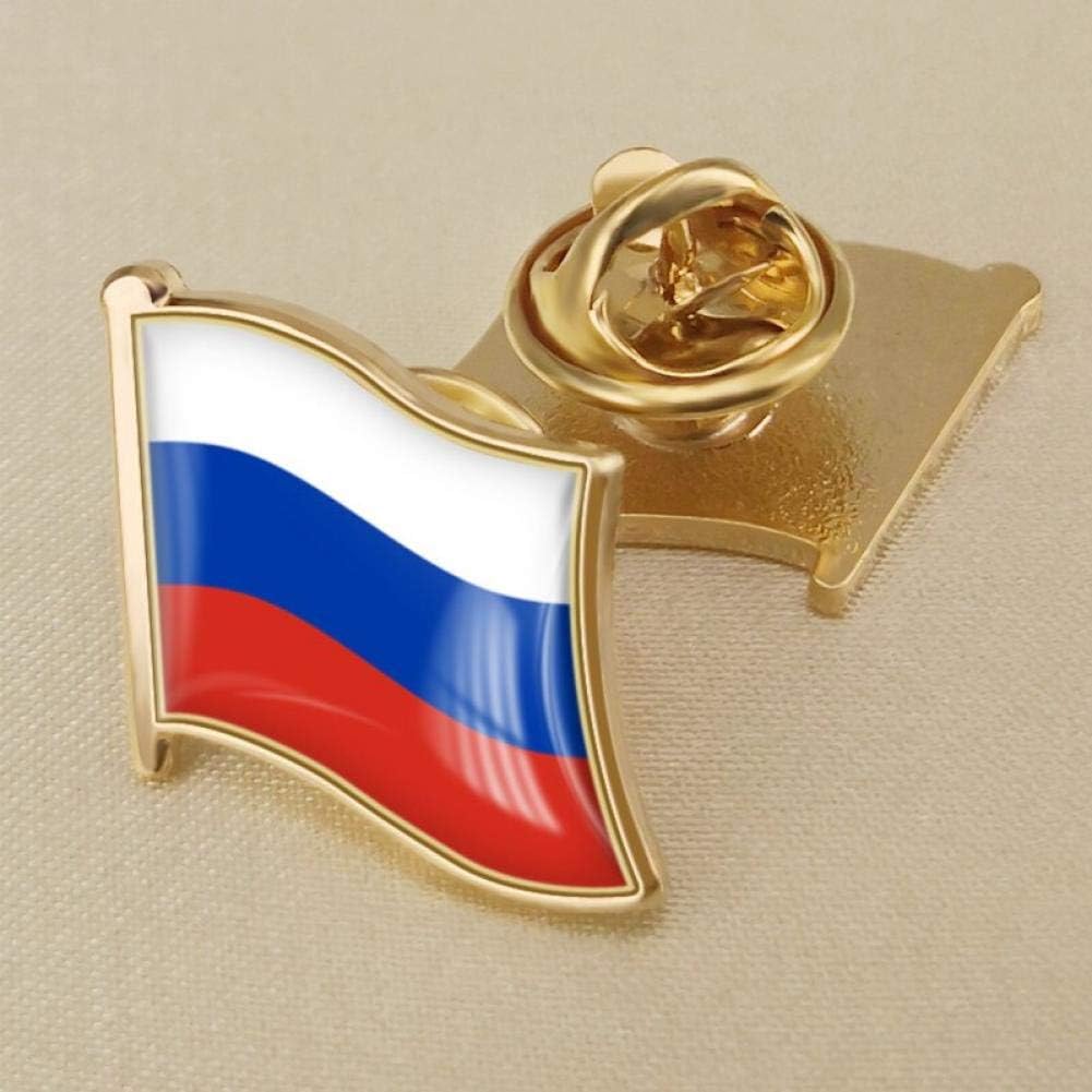 1pc Russian Flag Pin Badge Metal Lapel Pin Brooch Russian of Flag Badges Novelty Accessory image 3