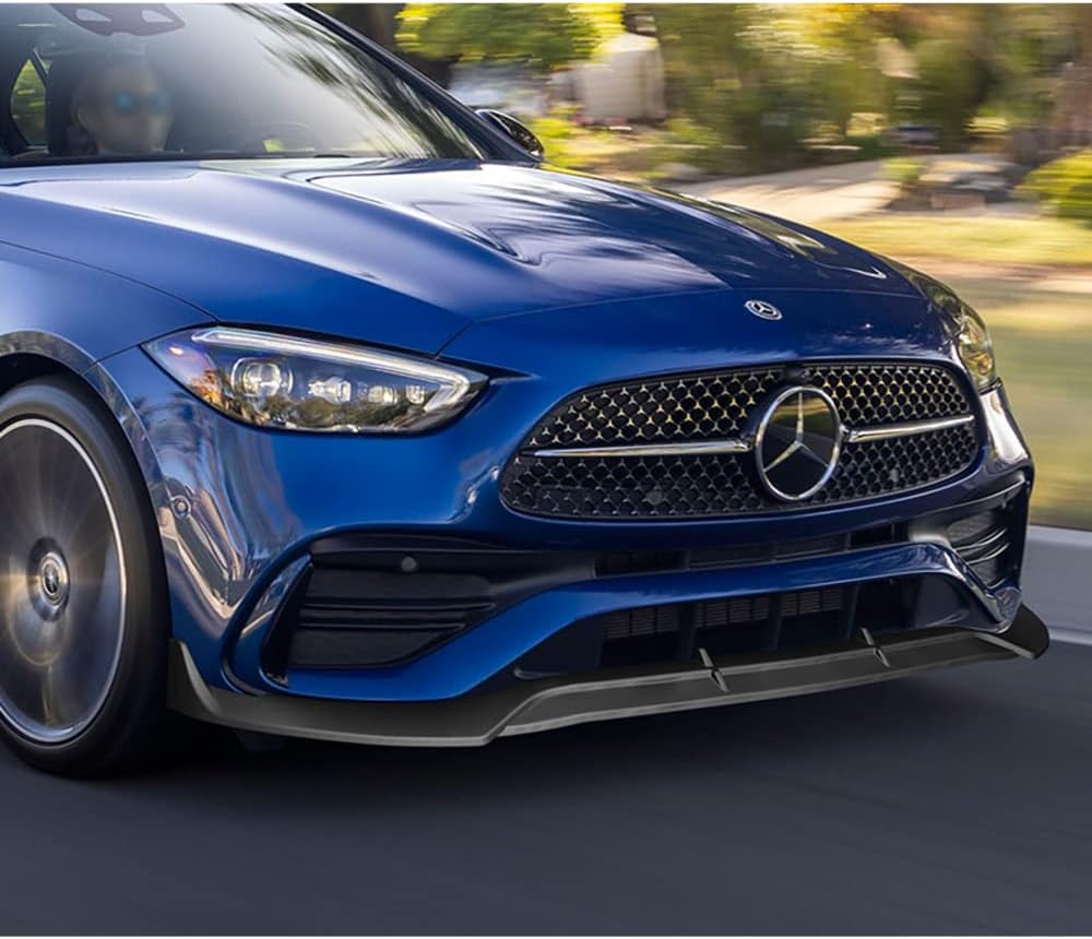 Q1-TECH, Front Bumper Lip fit for Compatible with 2022-2025 Mercedes-Benz C-Class W206 C43 / C300, Front Bumper Lip Spoiler Air Chin Body Kit Splitter ABS, Sport-Style (Matt Black)