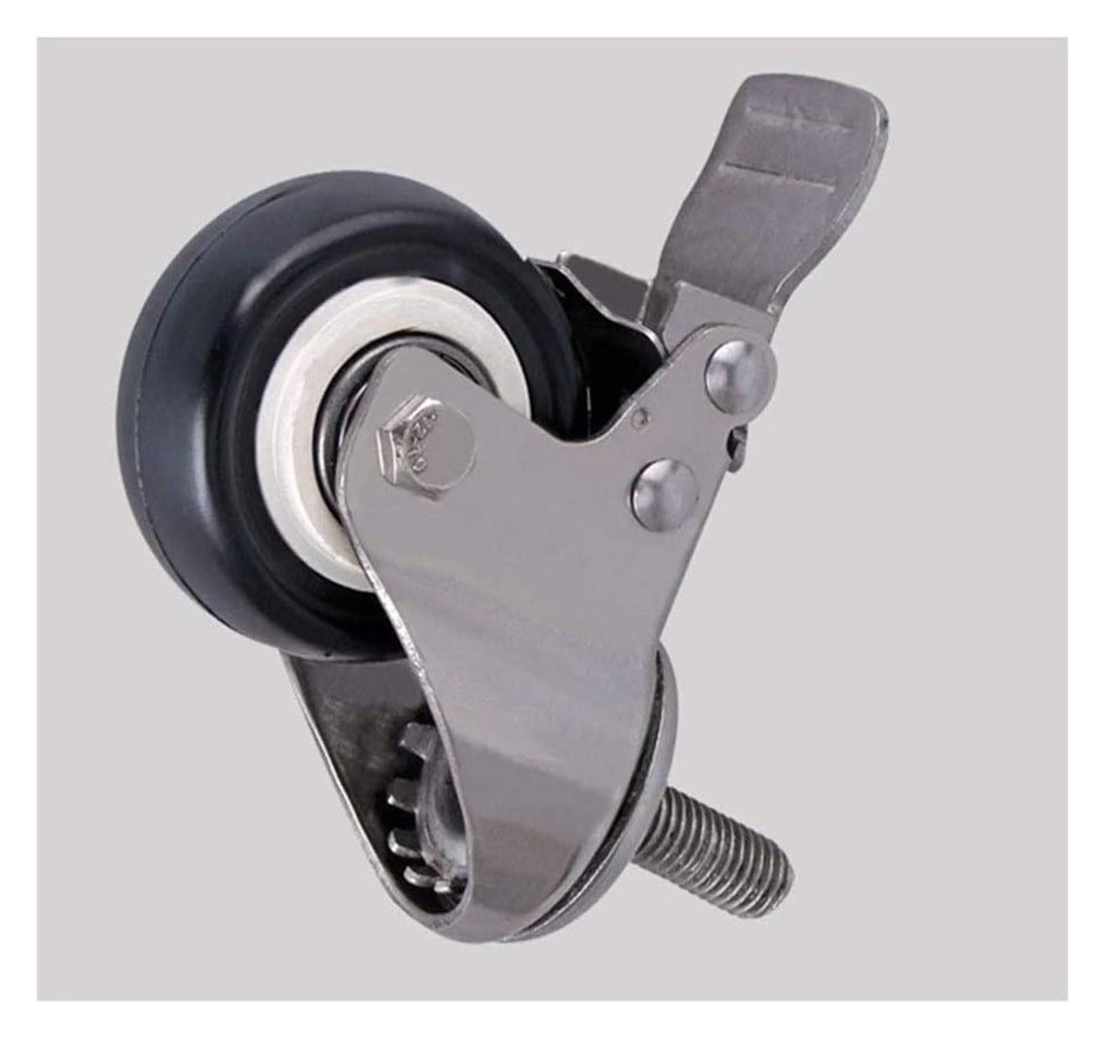 Ruote girevoli, Ruote girevoli, Ruote girevoli, Ruote girevoli con Filettatura M8/M10/M12 per mobili da 1,5''/2 Pollici (50 mm) in PU Silenzioso per impieghi gravosi da 300 kg con 2 Freni +