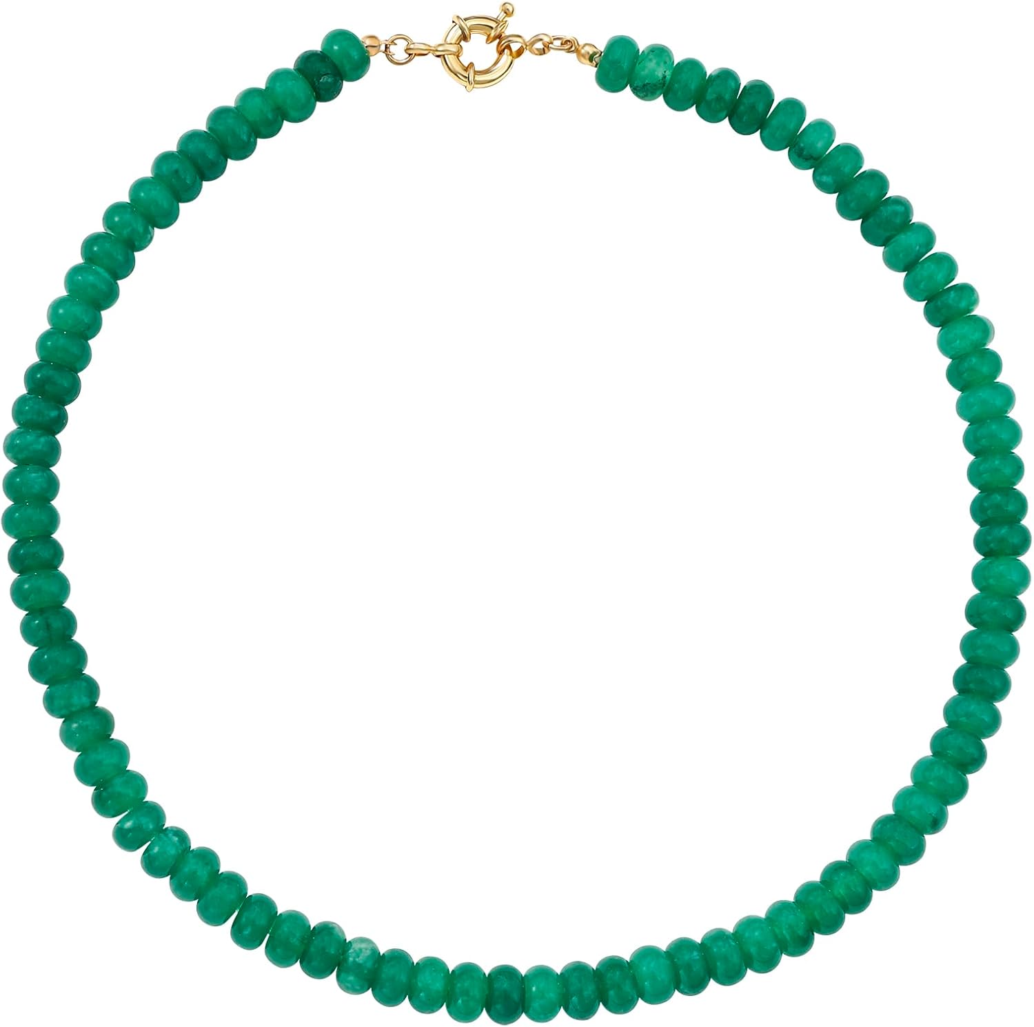 Bead Gemstone Choker Necklace for Women,Colorful Natural Stone Beaded Statement Boho Beach Necklace Jewelry for Women, Rainbow Stone Charm Trendy Necklaces