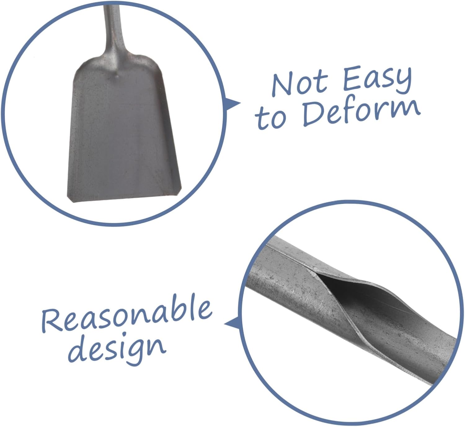 2pcs Multi-Functional Stove Shovel for Garden and Fireplace Cleaning Lightweight Coal and Ash Scoop with Long Handle Wear-Resistant Outdoor Soil Loosening Tool