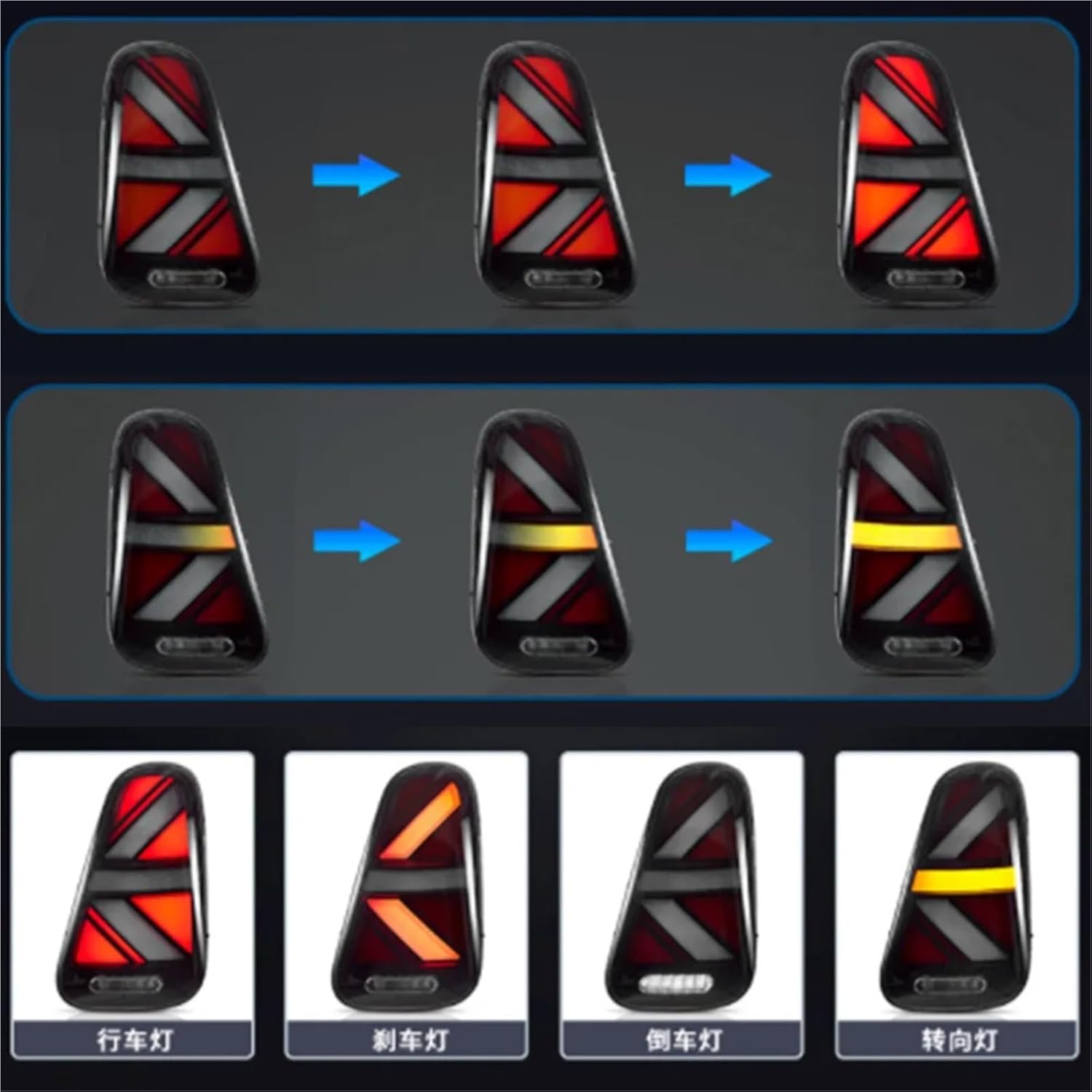 ST様3点 車用LEDテールライト テールライト ミニR50 R52 R53 クーパー対応 リア