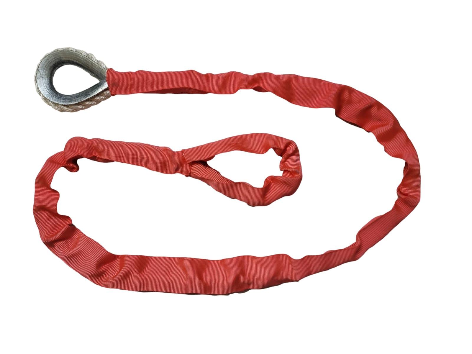 18mm Nylon Rope Mooring Strop With Polyester Anti Caffe Wear Sleeve - Choose Length - Galvanised Thimble - Warp - Mooring Rope (5 Metres Long)