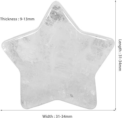 Miniatura 2 de Amogeeli Juego de 6 piedras de bolsillo en forma de estrella, cristales curativos pulidos para meditación de reiki, decoración del hogar, cristal de