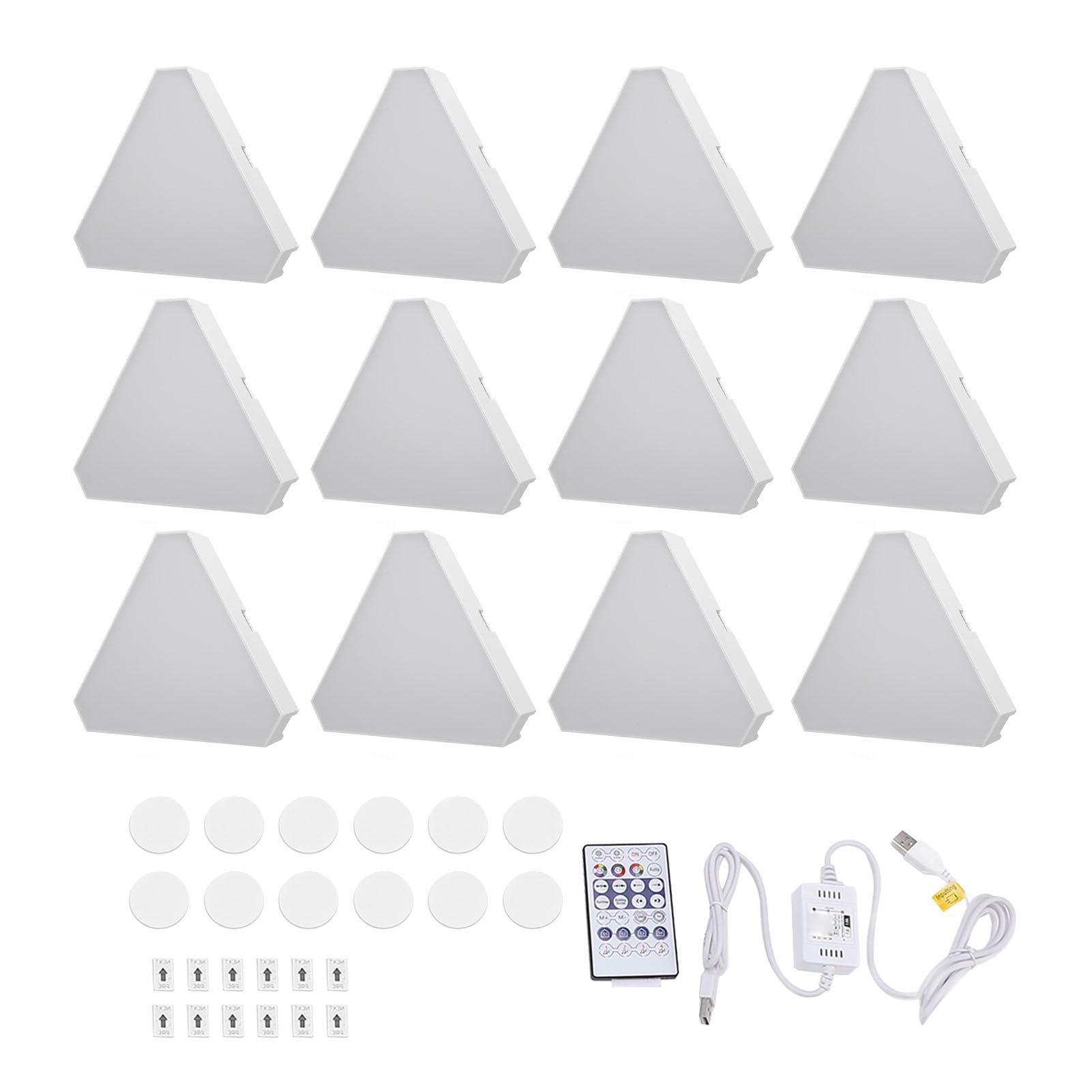 Cocoarm Kit de Luz de Pared LED Triangular RGB Música Sincronización Cambio de Color Cambio para el Desarrollo de la Habitación
