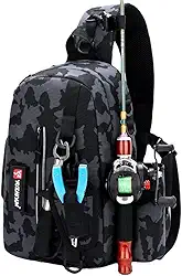 Mochila multifuncional de ombro para vara de pesca bolsa de pesca externa bolsa de armazenamento de pesca pode inserir bolsa de vara (Preto)