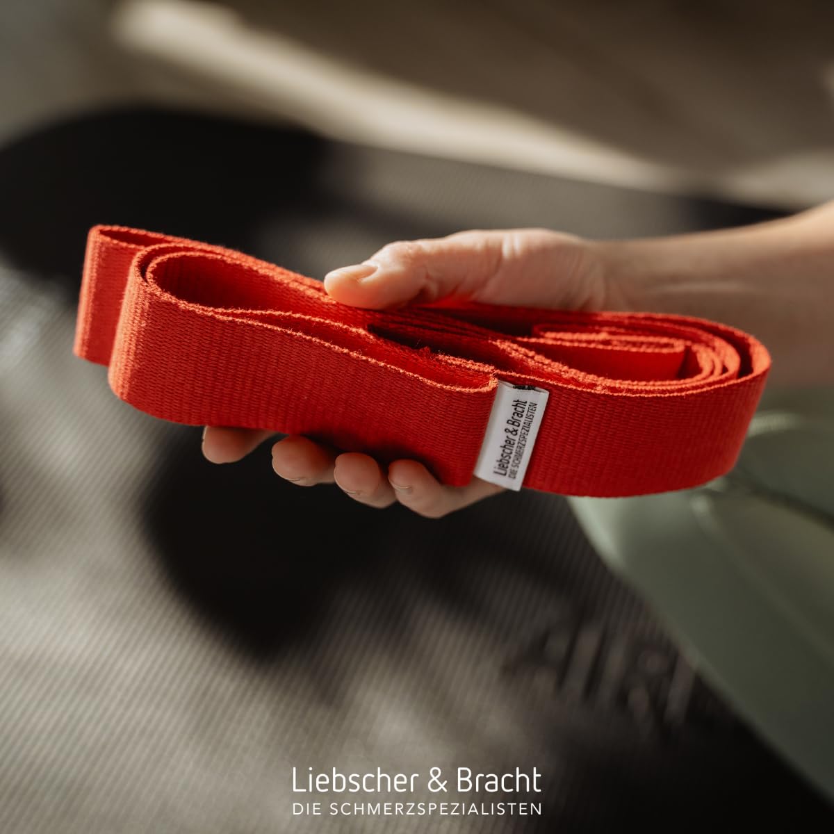 Liebscher & Bracht Original Schlaufe: erleichtert Übungen zur Engpassdehnung, Yogagurt für eine effiziente Schmerztherapie, Yoga und Faszien-Training, Baumwoll Band, Übungen in der App