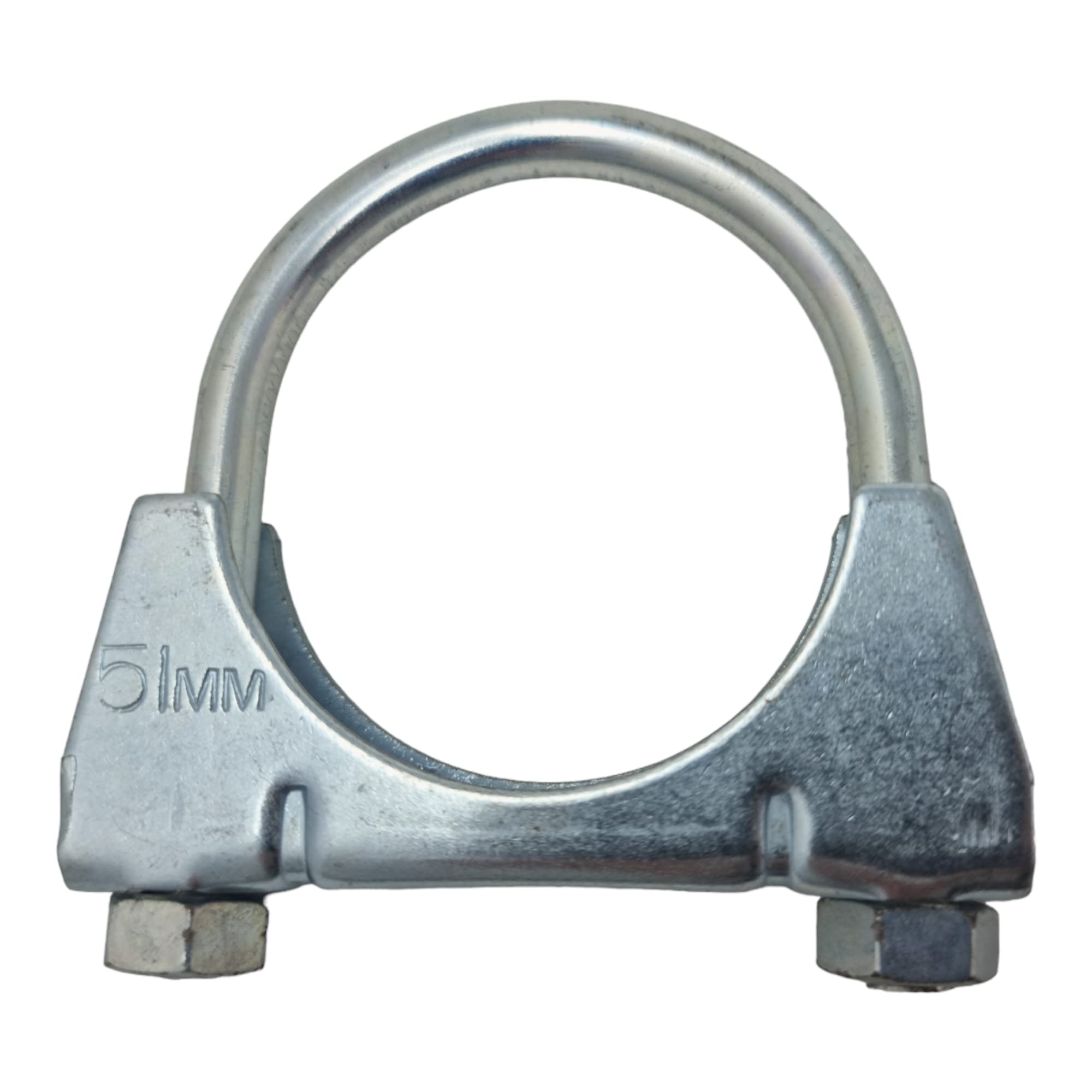 51mm Universal U Bolt Exhaust Clamps - Heavy Duty Clamp & Nuts (Pack of 2)