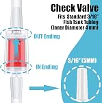 Standard Aquarium Air Pump Accessories Set, 13 Feet Airline Tubing with 5 Air Stones, 5 Check Valves, 5 Control Valves, 10 Suction Cups and 20 Connectors, Fish Tank Accessories