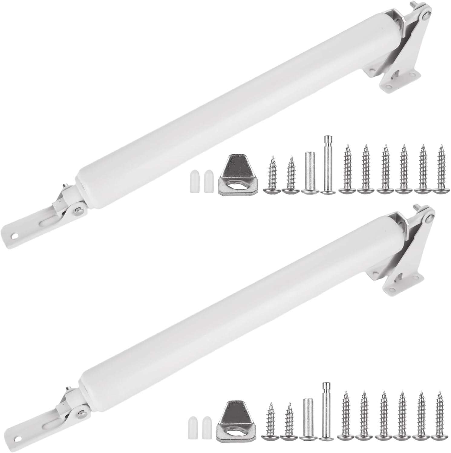 2PCS Screen Door Closer Kit, Storm Door Closer Bracket Replacement Door Closure with Hold Open Feature & Smooth Closing Motion for Storm, Screen Doors