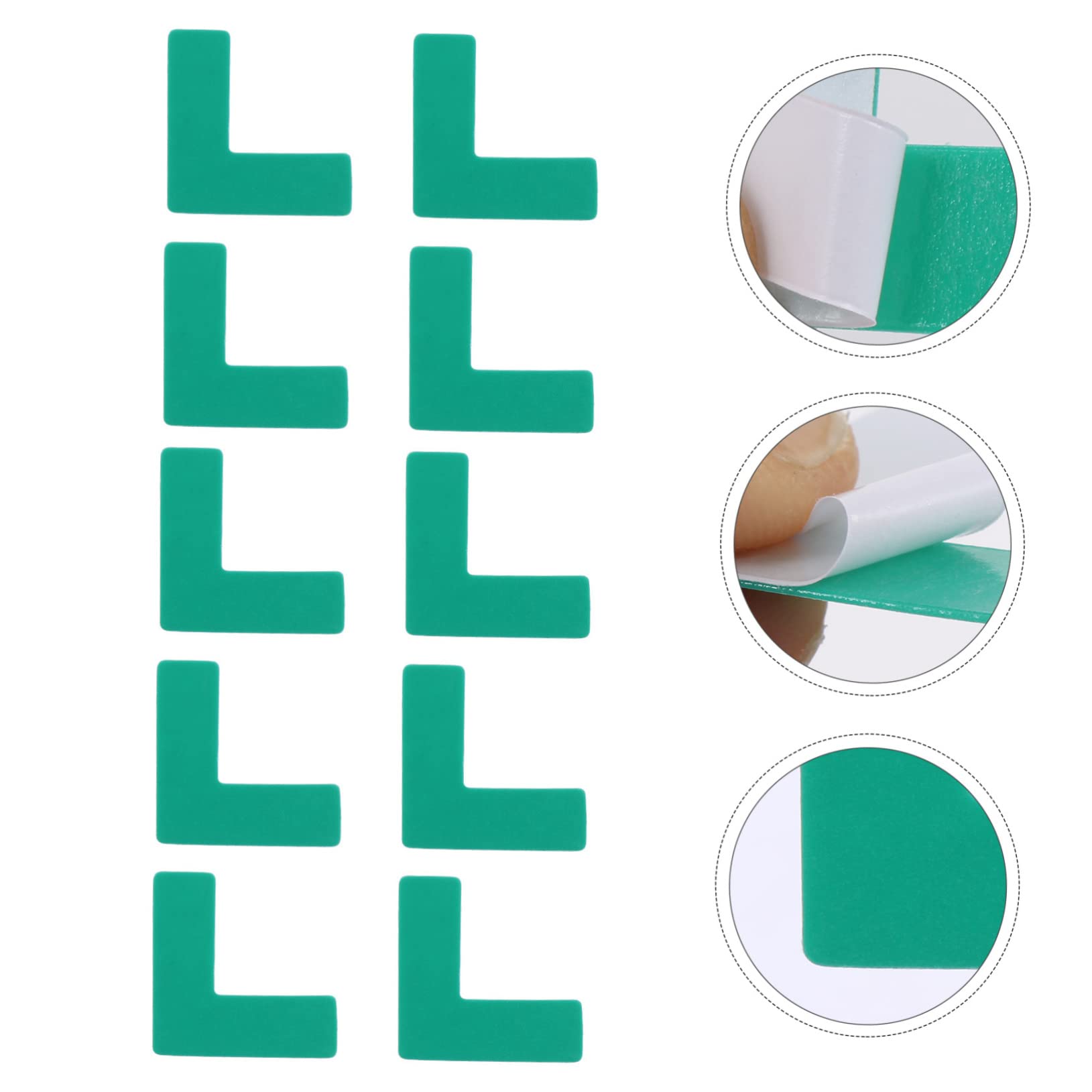 Veemoon 100pcs Warning Sign Floor Stickers Positioning Stickers for Wall Non Marking Fixed Sticker Decals Shape for Warehouse and School