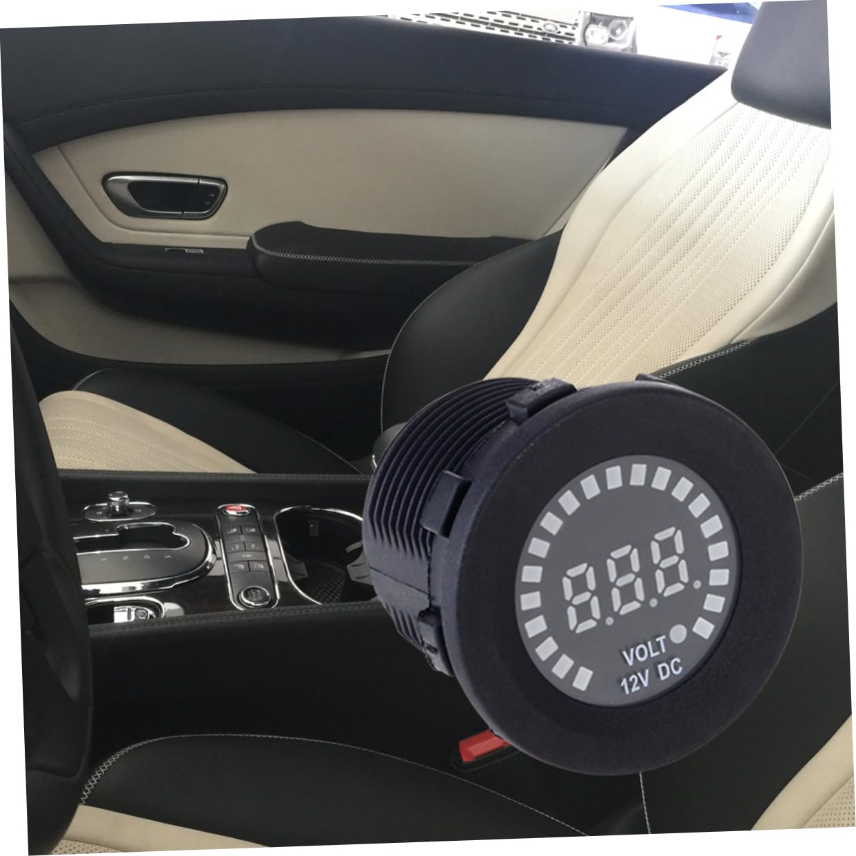 Gatuida 3 Piezas voltímetro para coche voltimetro digital voltímetro digital electrónico automático eléctrico del coche LED para e