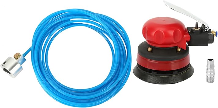 Pneumatic Water Sander, 5" Pneumatic Polisher Air Water Sander 1/4" Inlet Grinding Machine Kit with 18FT length Water pipe