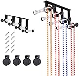 lesolar Backdrop Wall Mount 4 Roller Photography Backdrop Support System Wall Ceiling Mount Holder Kit Manual Photo Background Bracket Including 2 Four-fold Hooks, 8 Expand Bar and 4 Chains