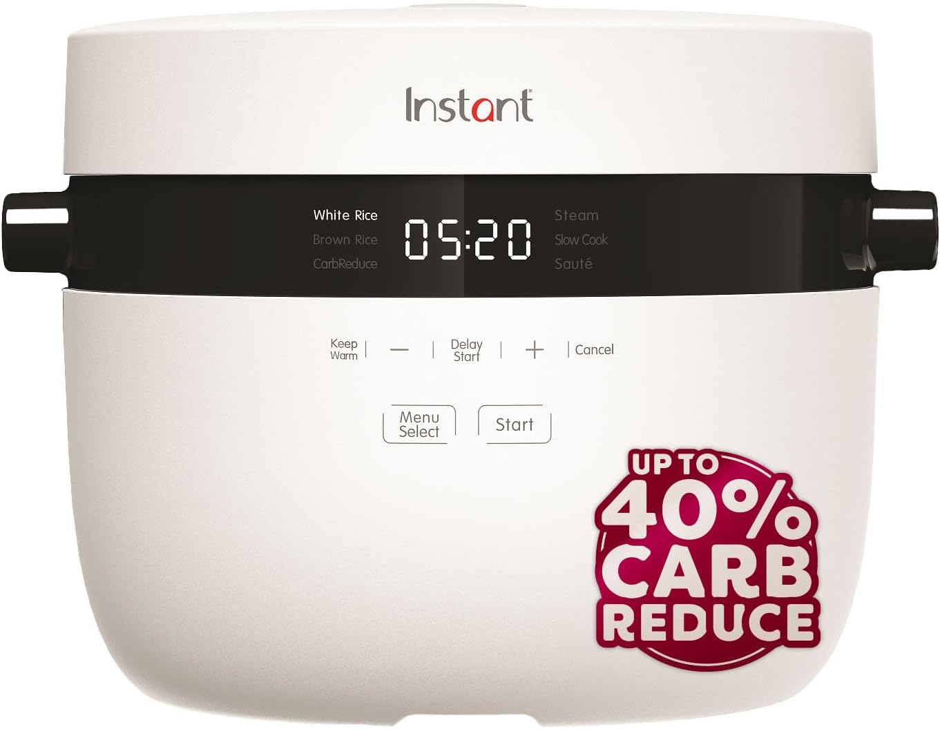 Instant Pot Electric Rice Cooker & Steamer, 2.8L (12 Cup) - With Dishwasher-Safe Non-Stick Cooking Pot, Stainless-steel Steamer Basket, Measuring Cup, Rice Spoon - With Slow Cooker & Sauté Functions