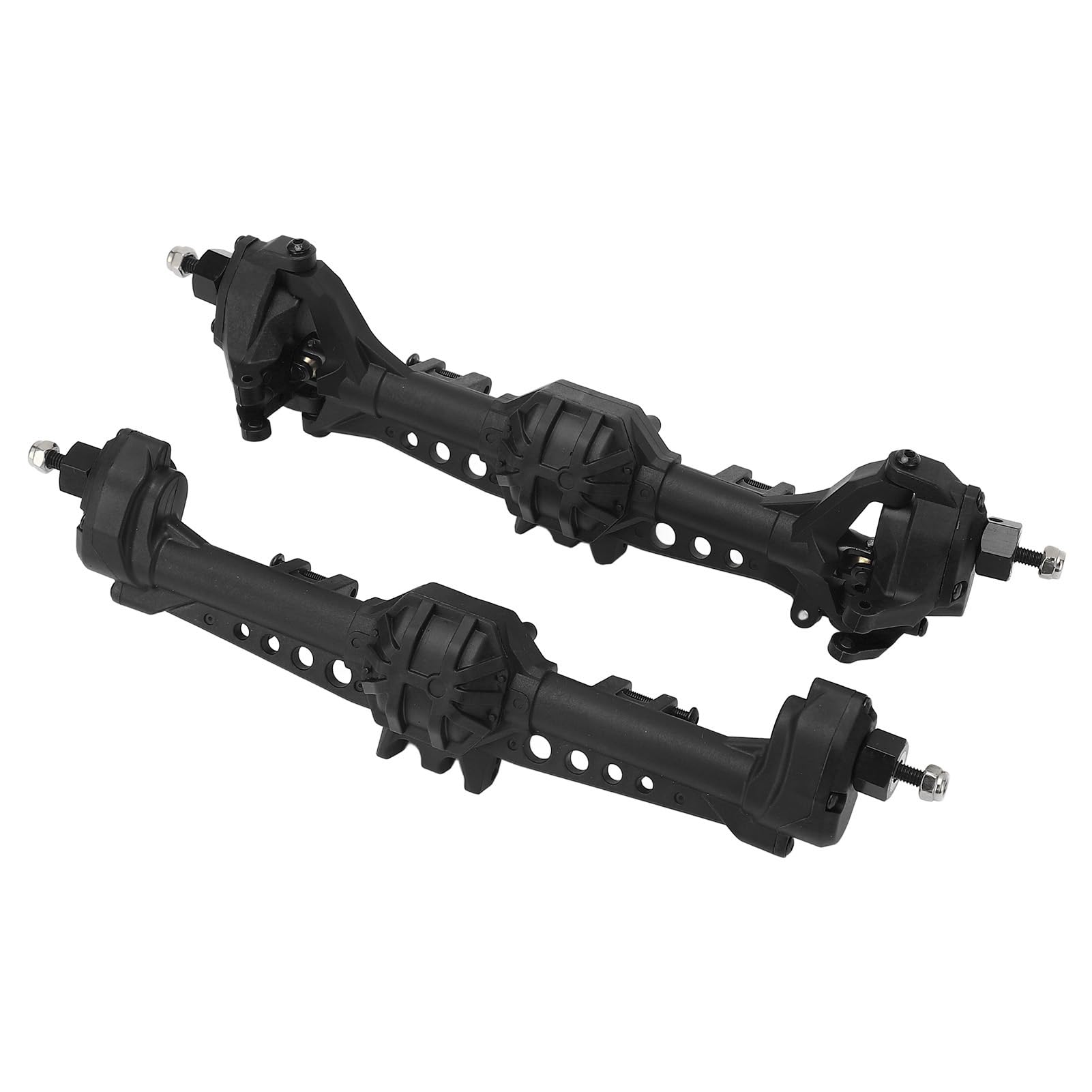 RiToEasysports Przednia Tylna oś RC Crawler, Aluminium Upgrade RC Crawler Oś dla SCX10 II 90027 90028 90046 90047 1:10 Scale Upgrade Części (BLACK)