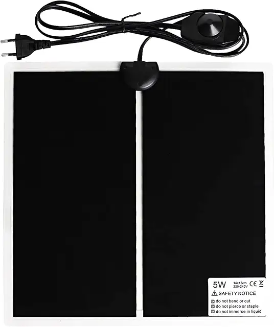 Tapis Chauffant Terrarium Reptile 5W 15x14cm - Chauffage pour Animaux