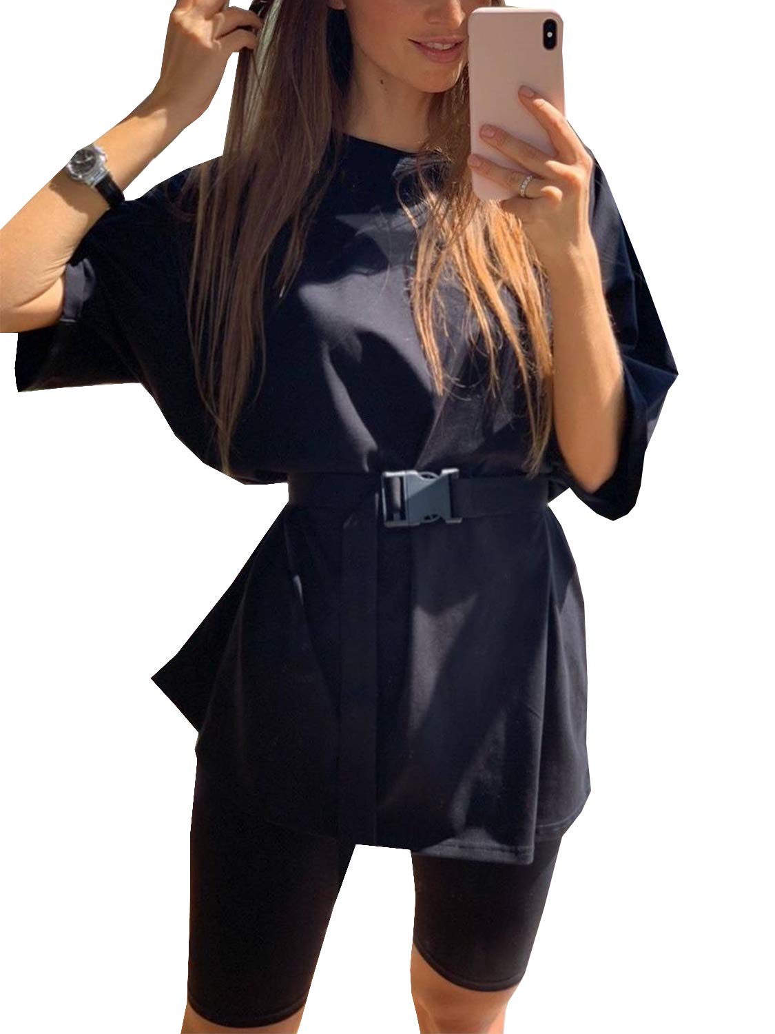 GlamakerWomen 2 Piece Sweatsuit Short Sets Hoodies Long Sleeve Tie Dye Printed Pajamas Set Casual Sleepwear