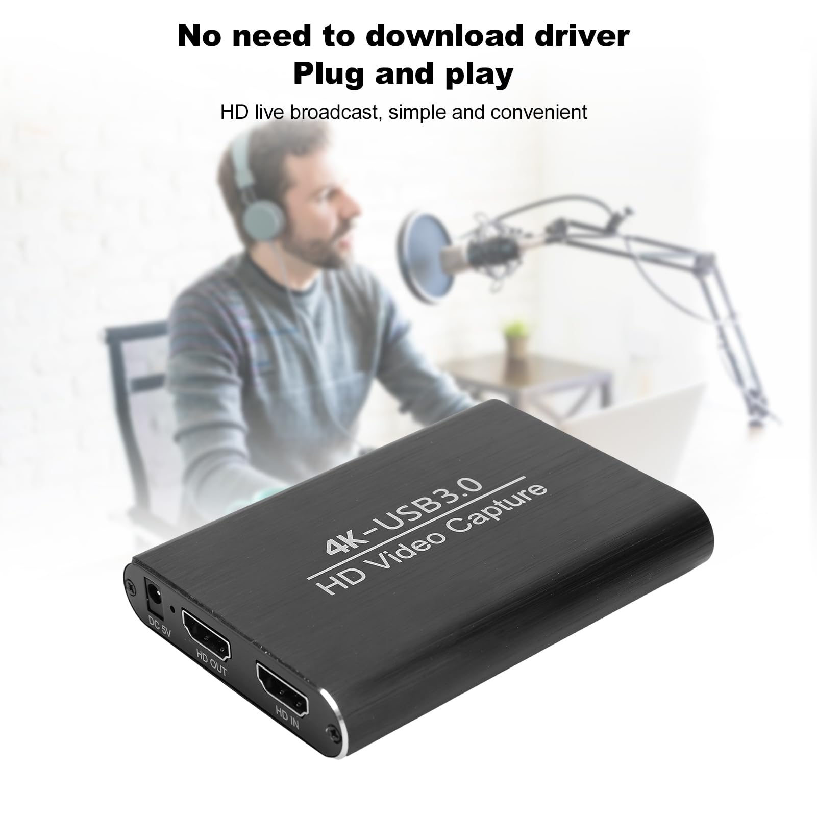 Jiawu Carte de Vidéo 4K pour OBS, USB3.0