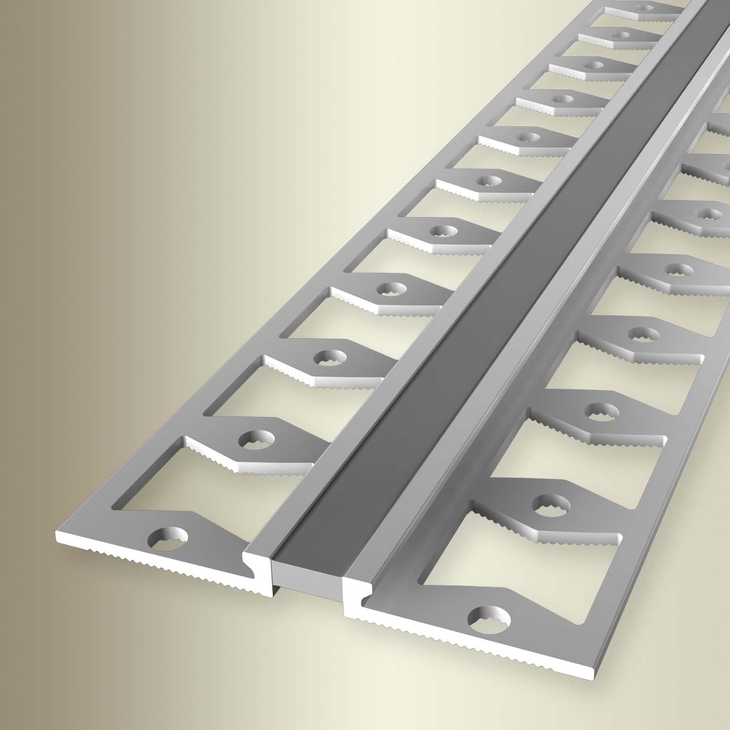 Dehnungsfugenprofil 4 x 48 x 2500 mm Aluminium eloxiert Geschlossen Gestanzt Silber