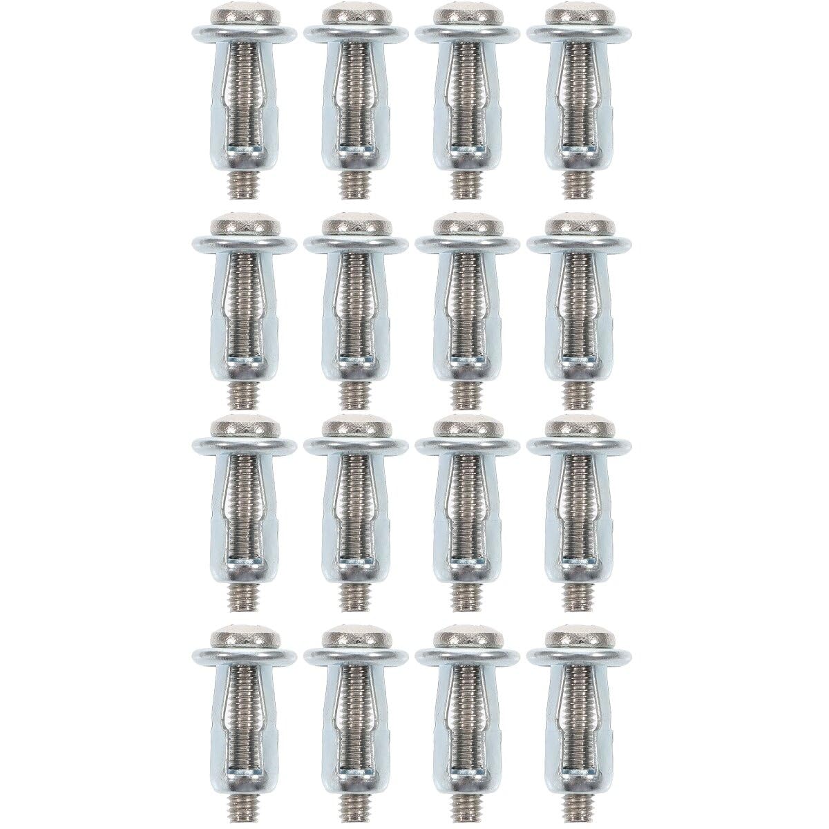 Balacoo 20 pcs metal hollow door anchor jack nuts with screws hollow wall anchor bloat furniture wall anchors drywall screws drywall anchors bolts Galvanized Carbon Steel thread repair kit