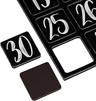 Vista 9 de Juvale Números magnéticos para calendario de pizarra blanca, color negro, 50 piezas, imanes de números de calendario y días y meses magnéticos