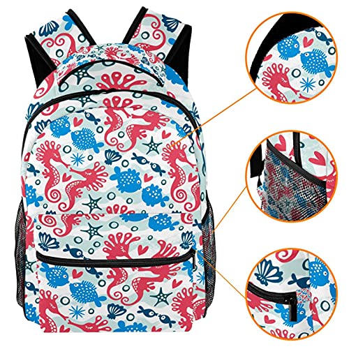 Sac à dos décontracté homme femme pieuvre multicolore