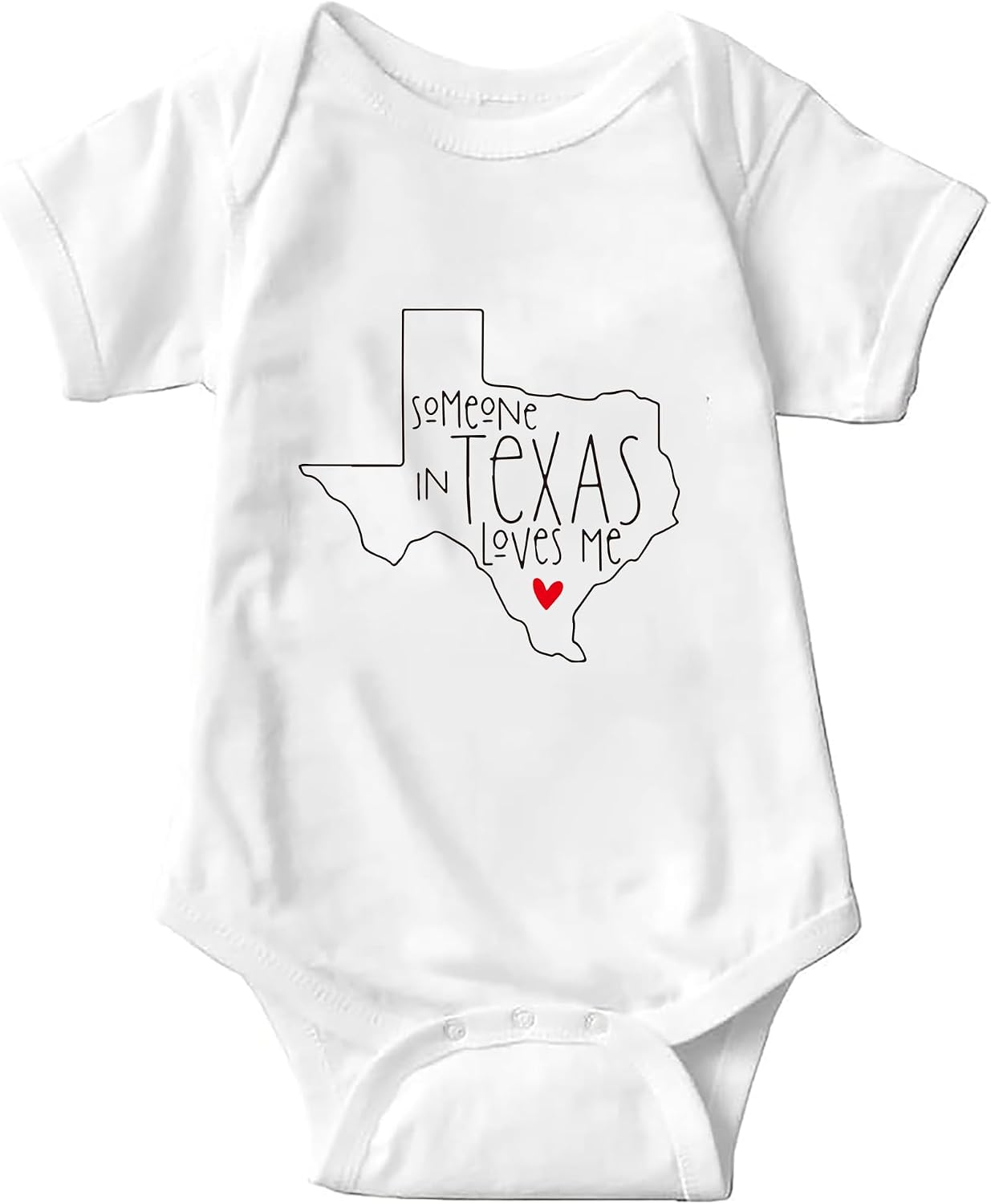 Someone In Texas Loves Me Baby Girls Boys Bodysuit Newborn Short Sleeve Romper Infant Cotton Clothes