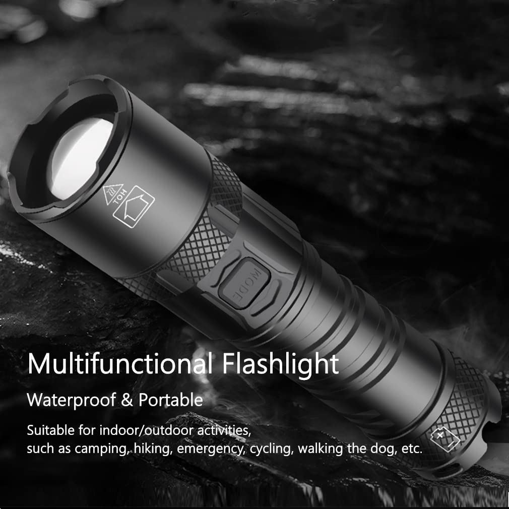 Lampe Torche LED Ultra Puissante 990000 Lumens WINDFIRE - Rechargeable Écran LCD 5 Modes Zoomable Camping Urgence