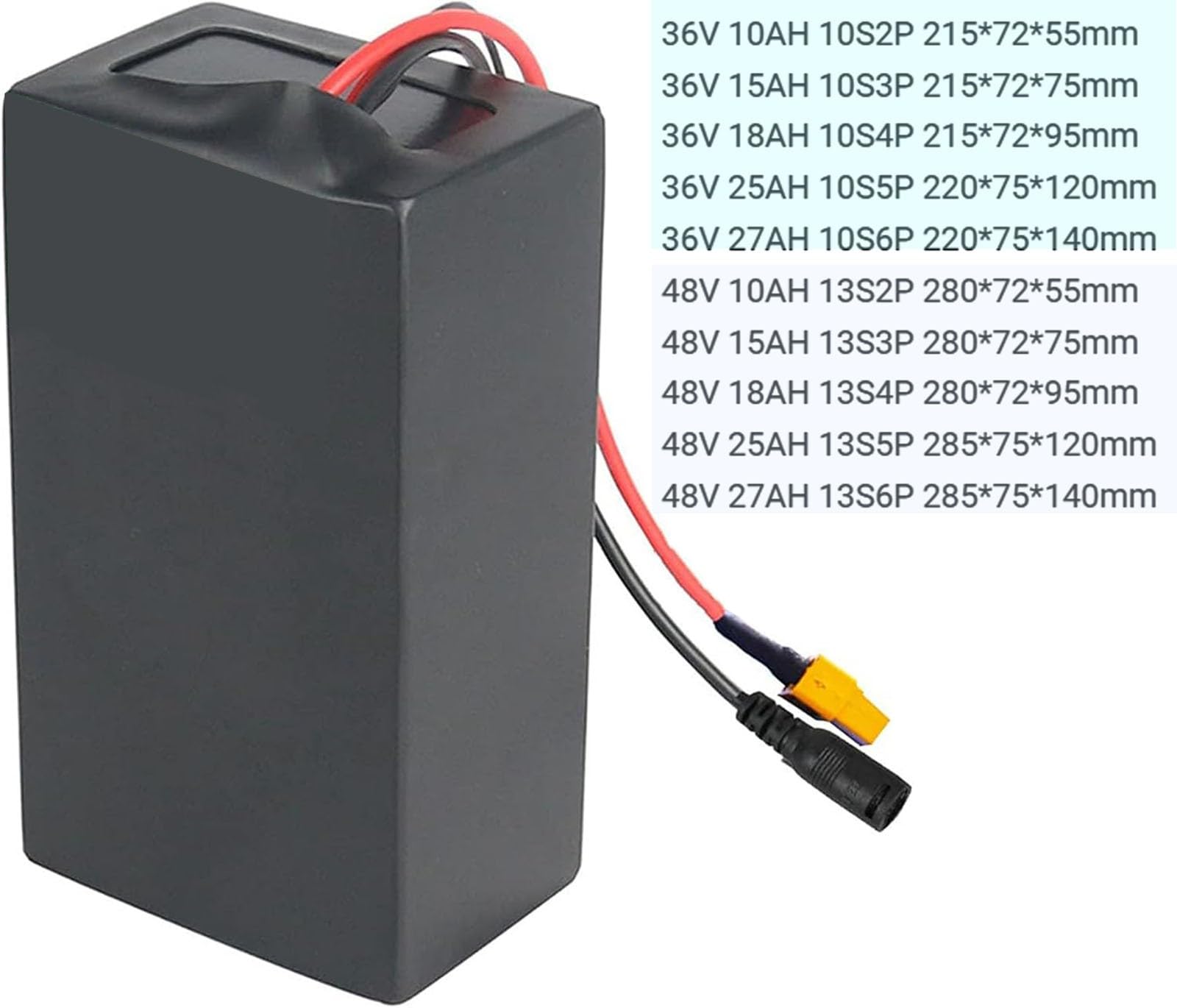 36V 48V 10Ah 15Ah 18Ah 25Ah 27Ah Elektrofahrrad Batterie, Eingebautes 30A BMS, Mit 42V 2A Ladegerät, Scooter Elektrofahrräder