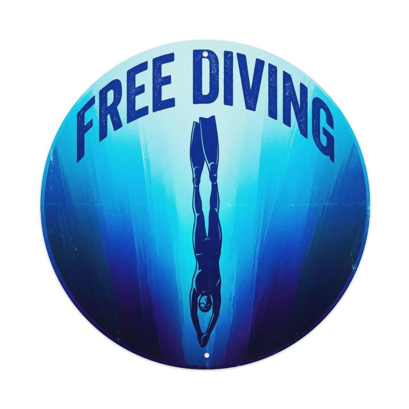 Vintage Free Diving Extreme Sports Metal Tin Sign
