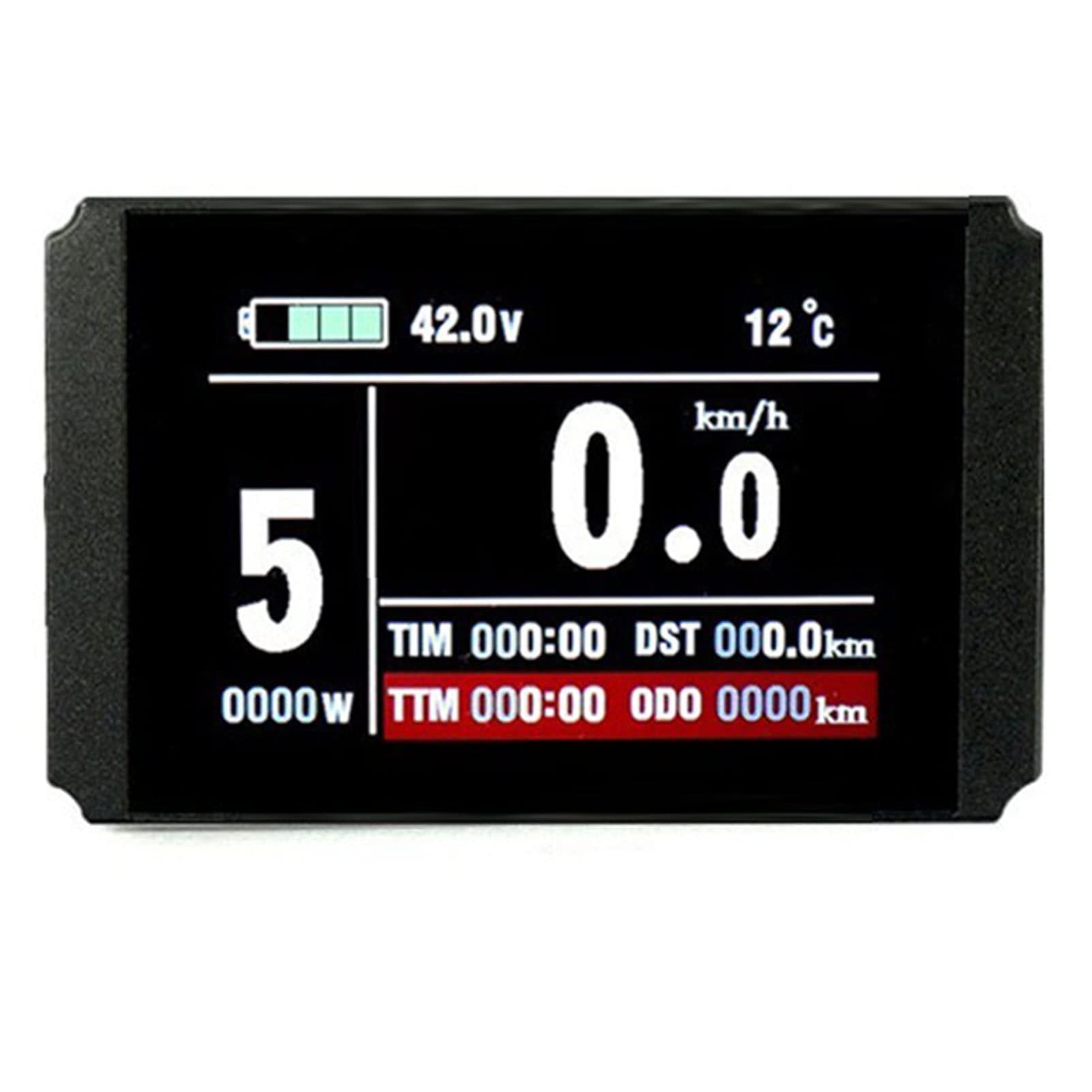 Affichage LCD à vélo électrique, 24V / 36V / 48V Contrôleur de vélos électriques étanche Affichage du Panneau de Commande d'évitement LCD Affichage LCD8H pour Le contrôleur KT