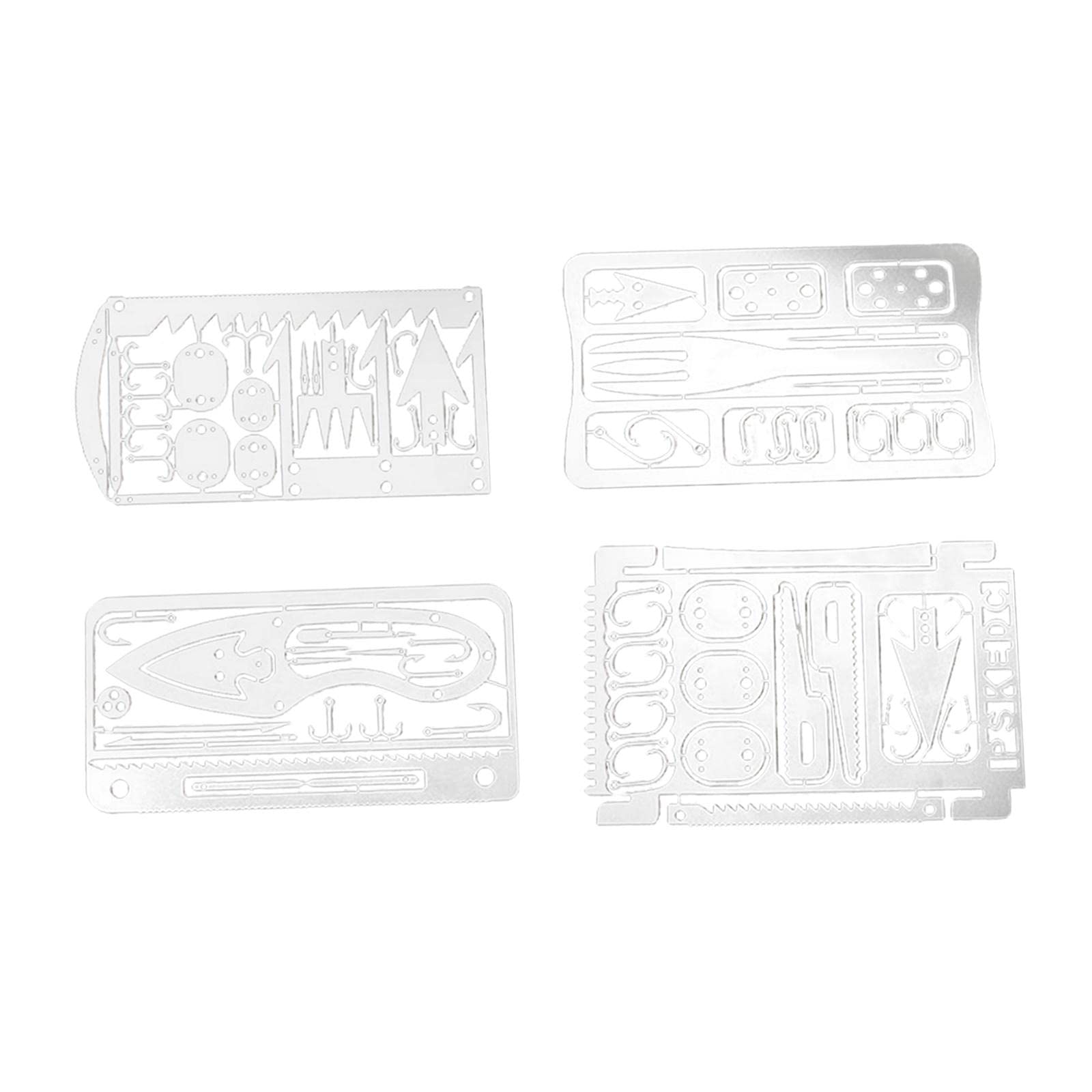 Enakshi® Fishhook Card Survival Tool Card Fishing Gear Survival Card Wallet Multitool Silver|Sporting Goods | Fishing | Other Fishing-image-5