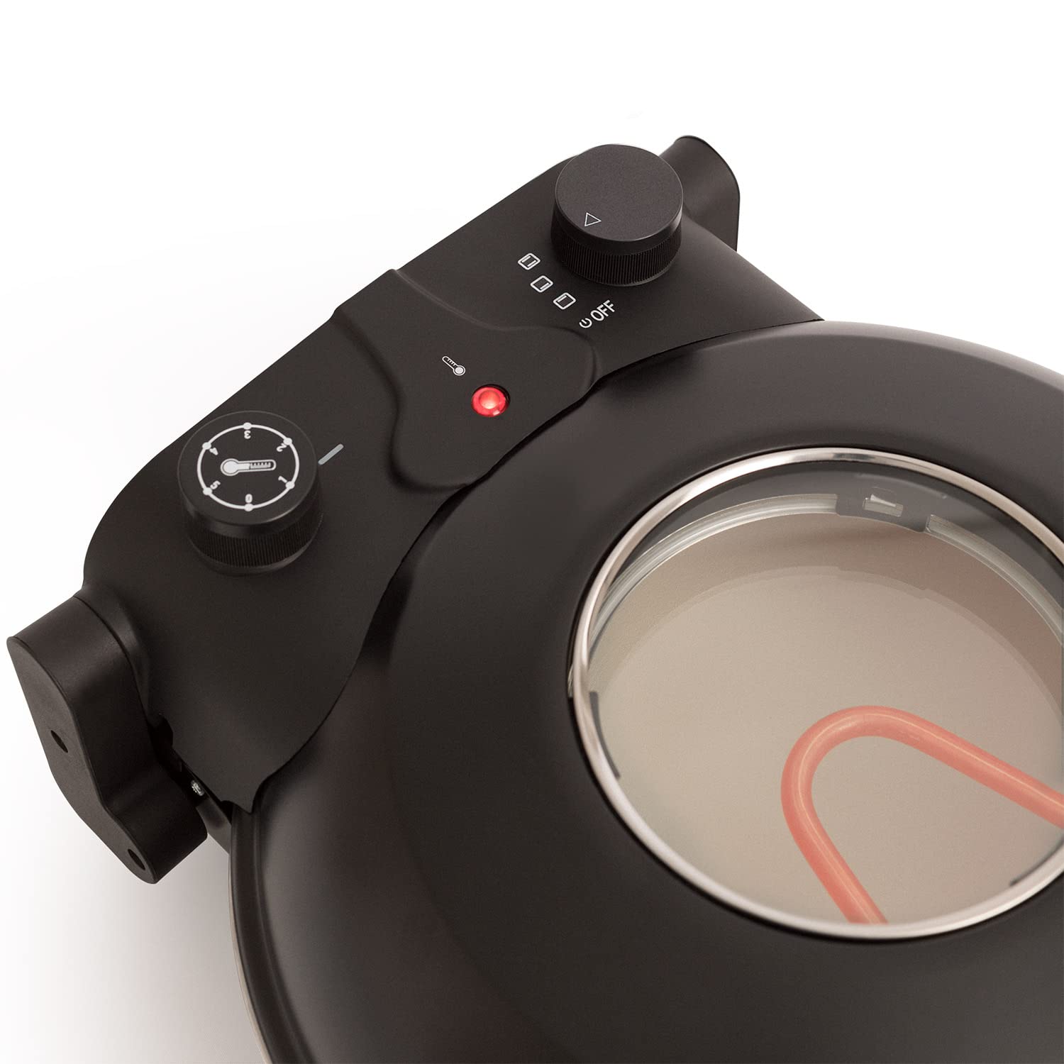 CREATE/PIZZA MAKER/Four à pizza électrique noir/Base en pierre spéciale pour la cuisson des pizzas, 31 CM de diamètre, 1200 W, température jusqu'à 350°, niveaux de puissance 5, arrêt automatique