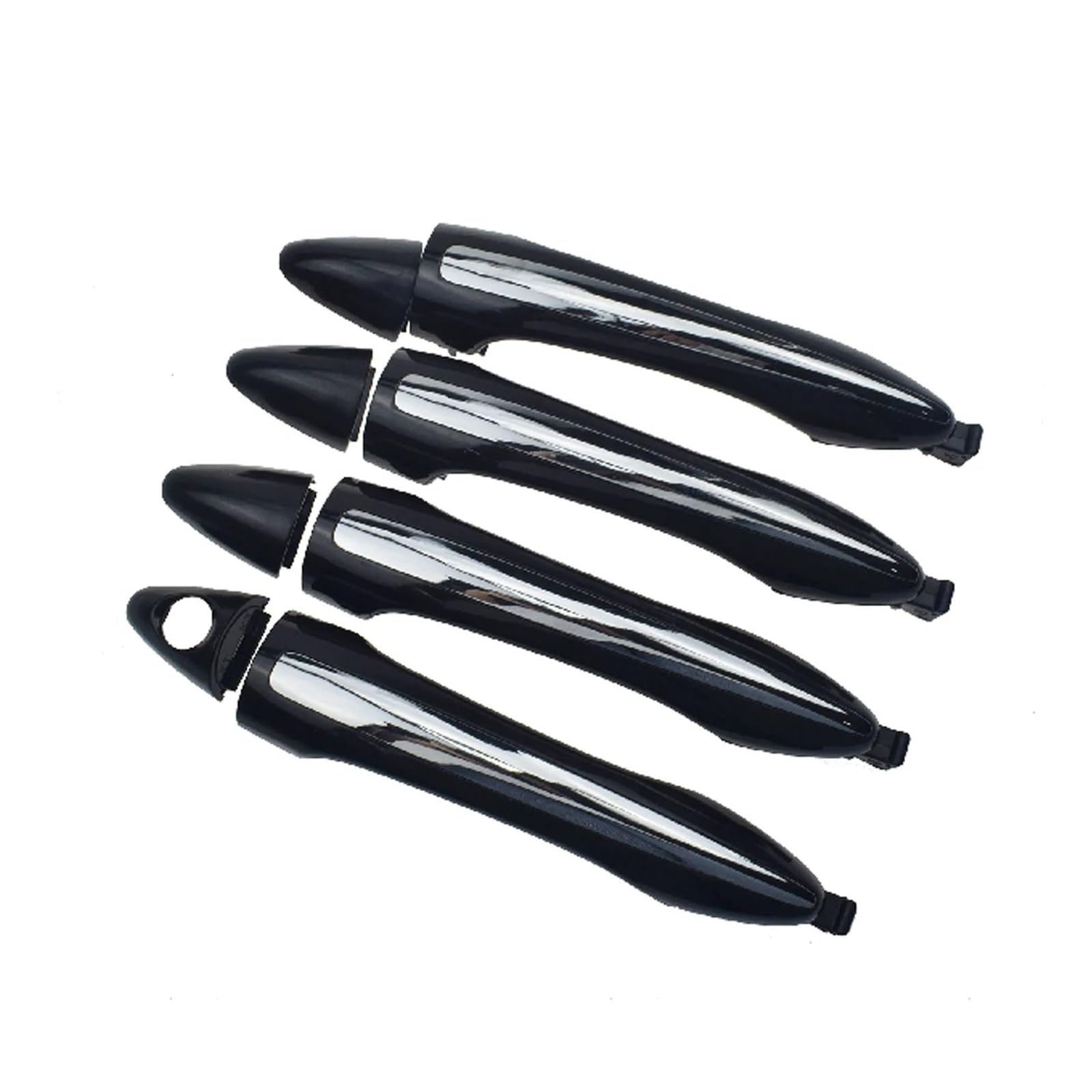 ZhanNuoBHd for Kia for Forte for Cerato 2014-2018 82651A7020 82651A7021 Exterior Outside Outer Door Handle Set Chrome Front Rear Left Right Vehicle Exterior Outer Door Handle(Set)