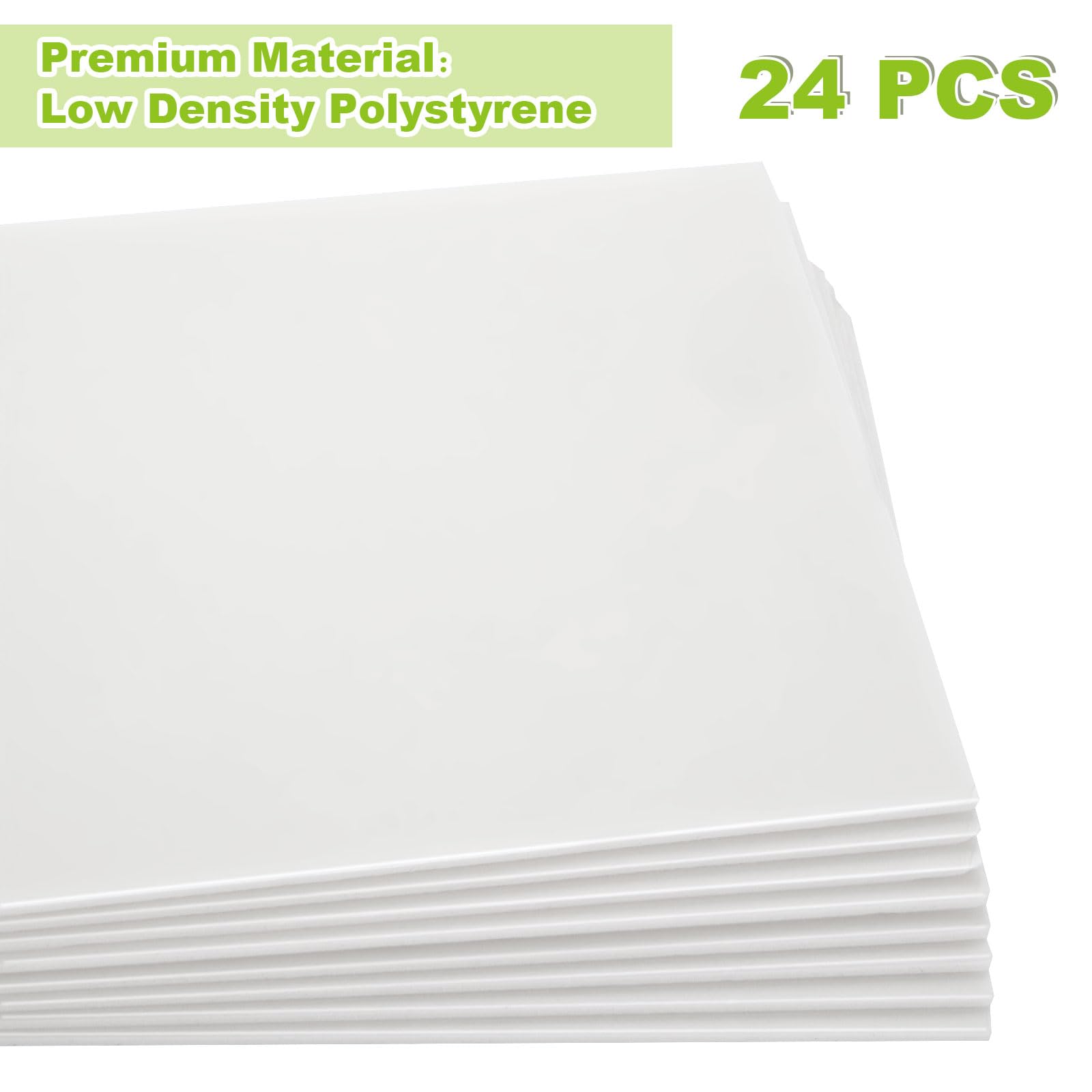 ZOFUN 24 Pcs Foam Boards, A4 Stiff White Foam Sheets, 3mm Thick Low Density Poster Board, Presentation Boards - Image 3